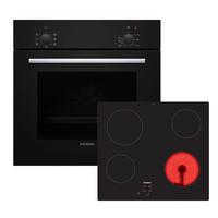 Backofenset EQPOWER02K Edelstahl/schwarz - Schwarz, Metall (60cm) - Siemens
