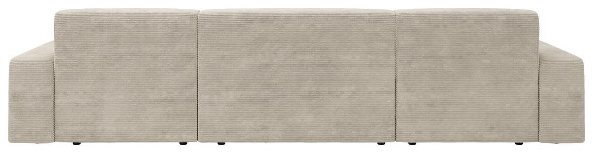 WOHNLANDSCHAFT WIEN - Creme/Schwarz, MODERN, Kunststoff/Textil (162/329/162cm) - Trendmanufaktur