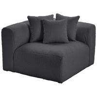 Modul Sofaelement Bloom Ecke Dunkelgrau - Dunkelgrau, Trend, Textil (115/70/115cm) - Livetastic