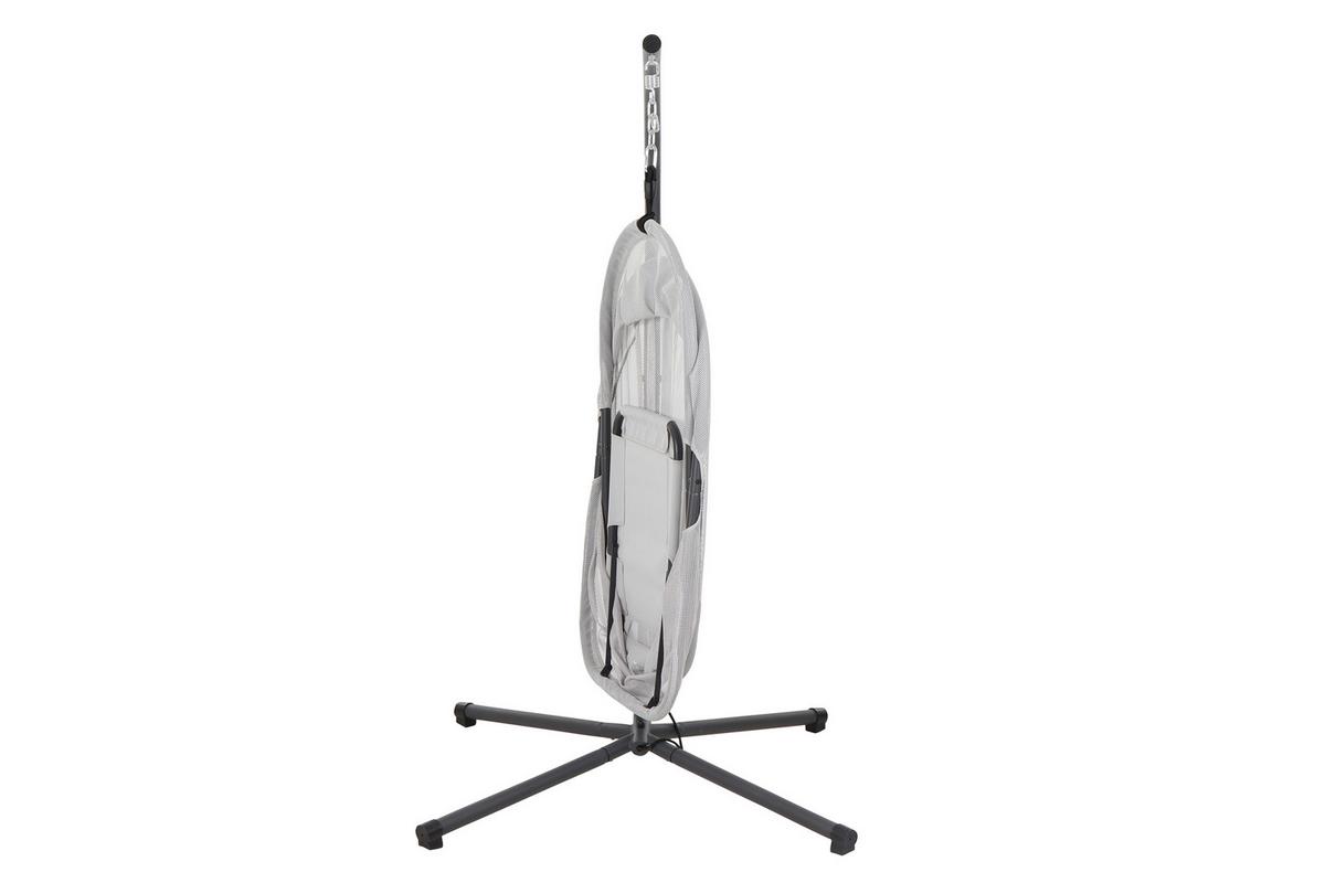 HÄNGESESSEL M90915 - Anthrazit/Grau, KONVENTIONELL, Kunststoff/Textil (123/195/106cm) - Siena Garden