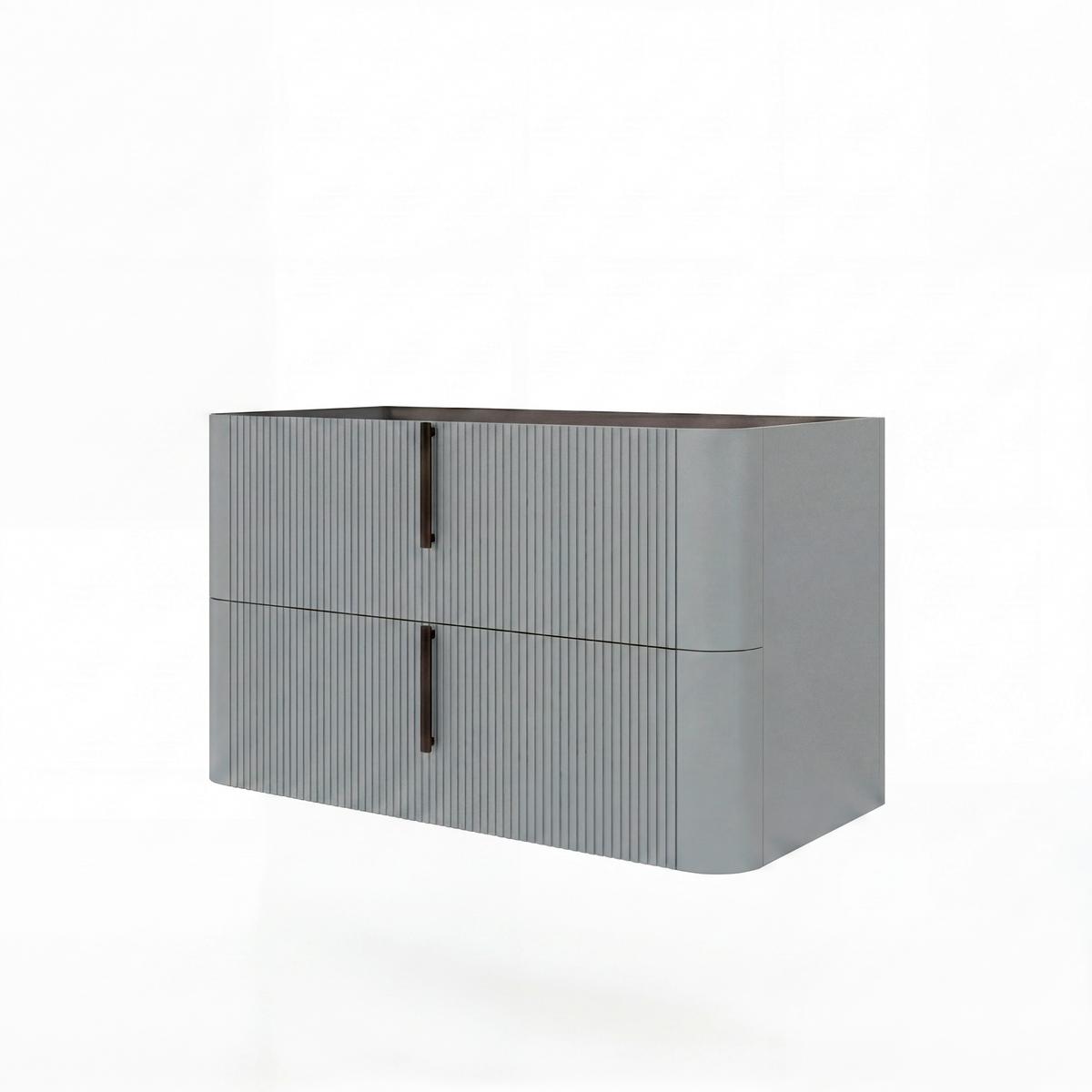 Bază pentru lavoar Lyra - gri lavă/antracit, Modern, material pe bază de lemn (101/51/46cm)