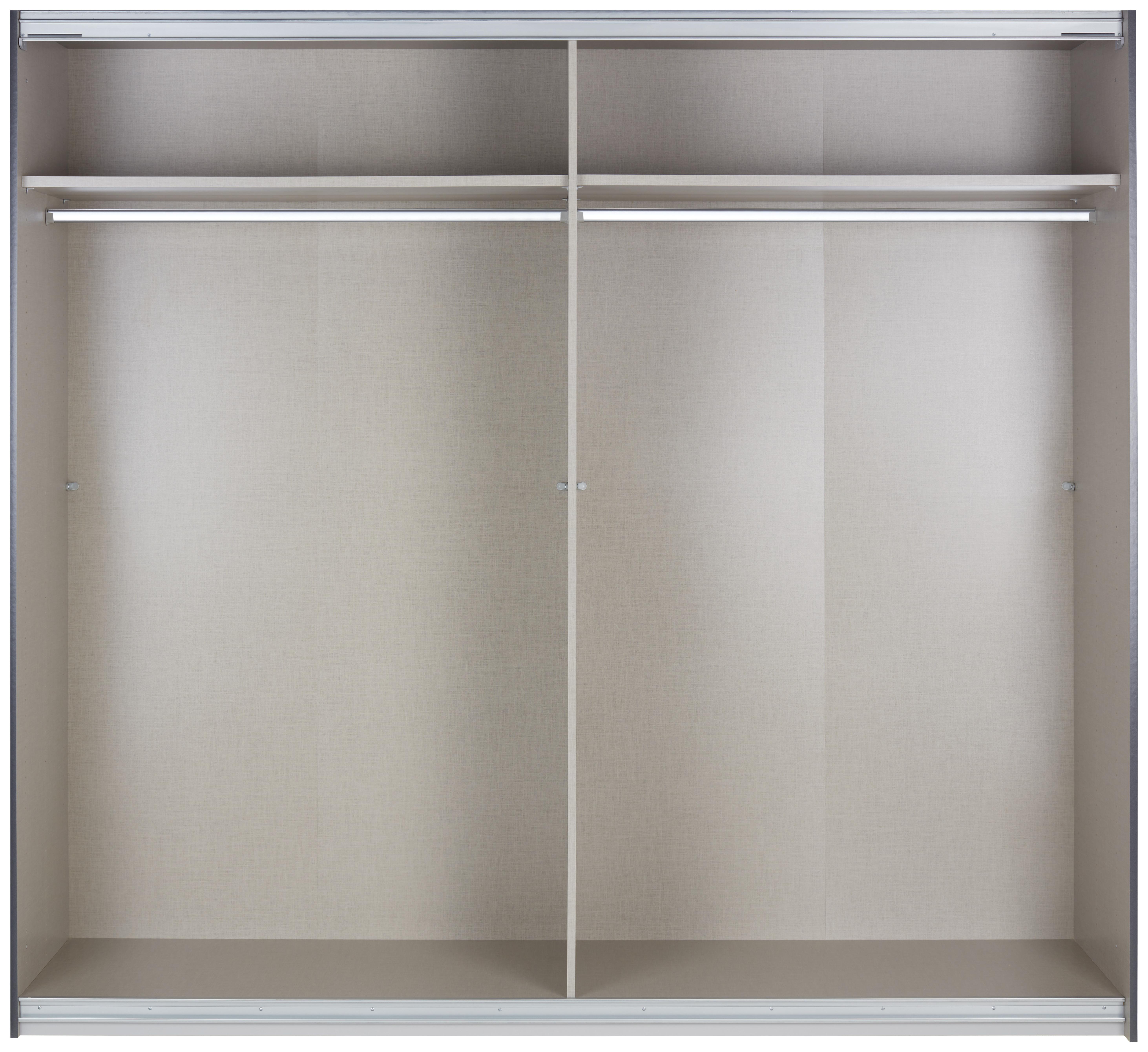 DULAP USI CULISANTE FELDKIRCH - gri închis/gri lucios intens, Modern, sticlă/material pe bază de lemn (225/210/62cm)