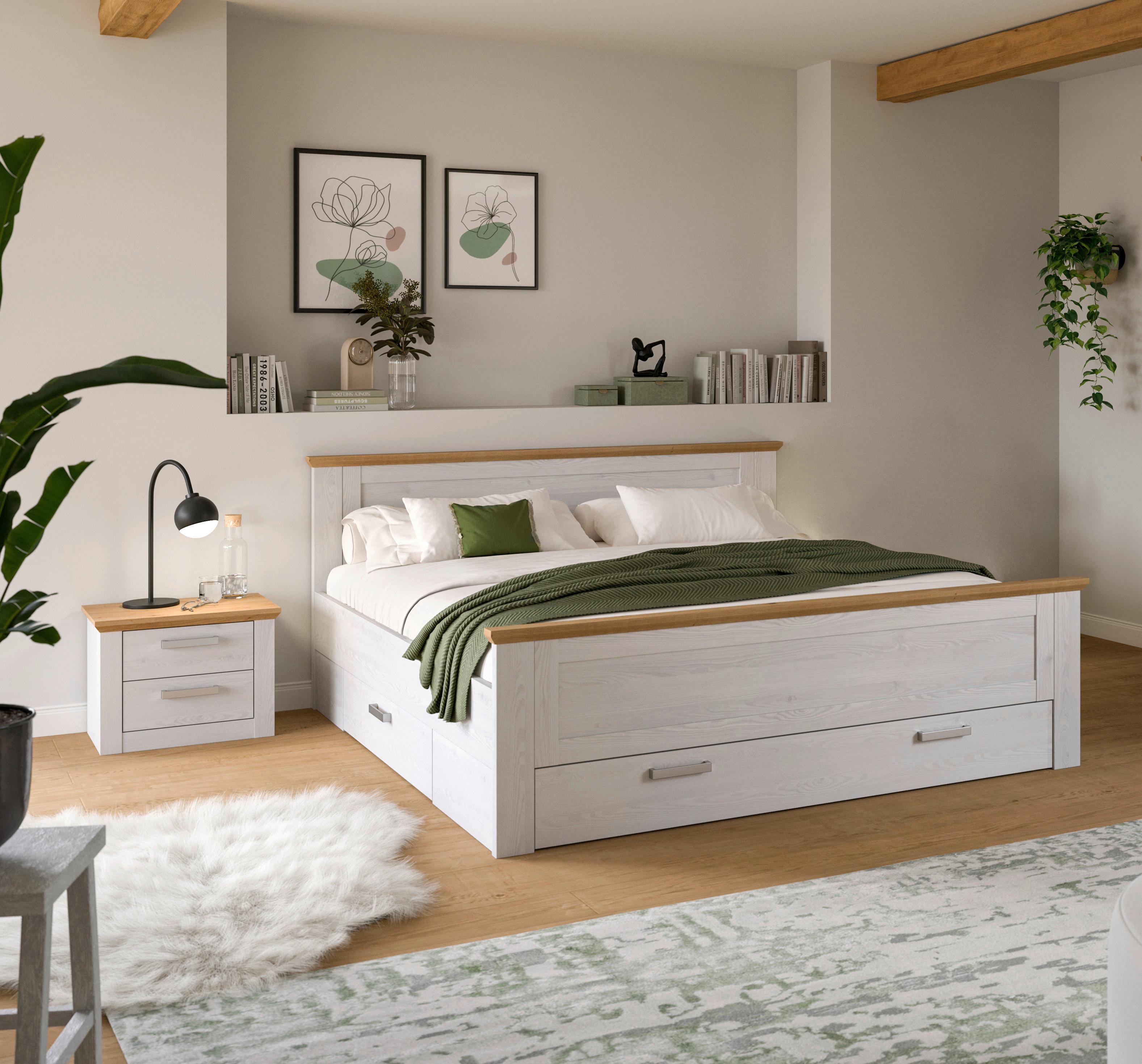 Schlafzimmer VERONA 3-teilig Lärchefarben, Eiche Artisan - Lärchefarben/Eiche Artisan, ROMANTIK / LANDHAUS, Holzwerkstoff - Livetastic