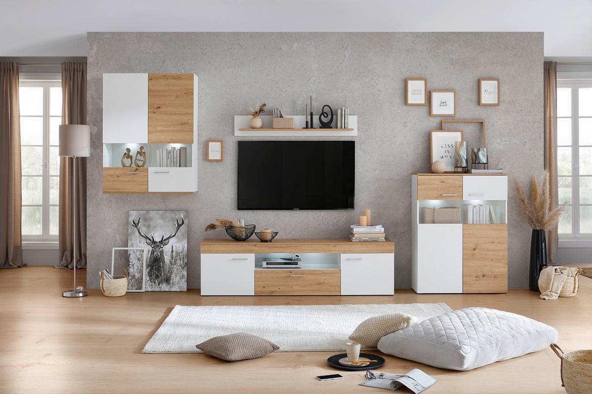 Poliță de perete VALENCIA - Modern, material pe bază de lemn (120/20/16,6cm) - Modern Living