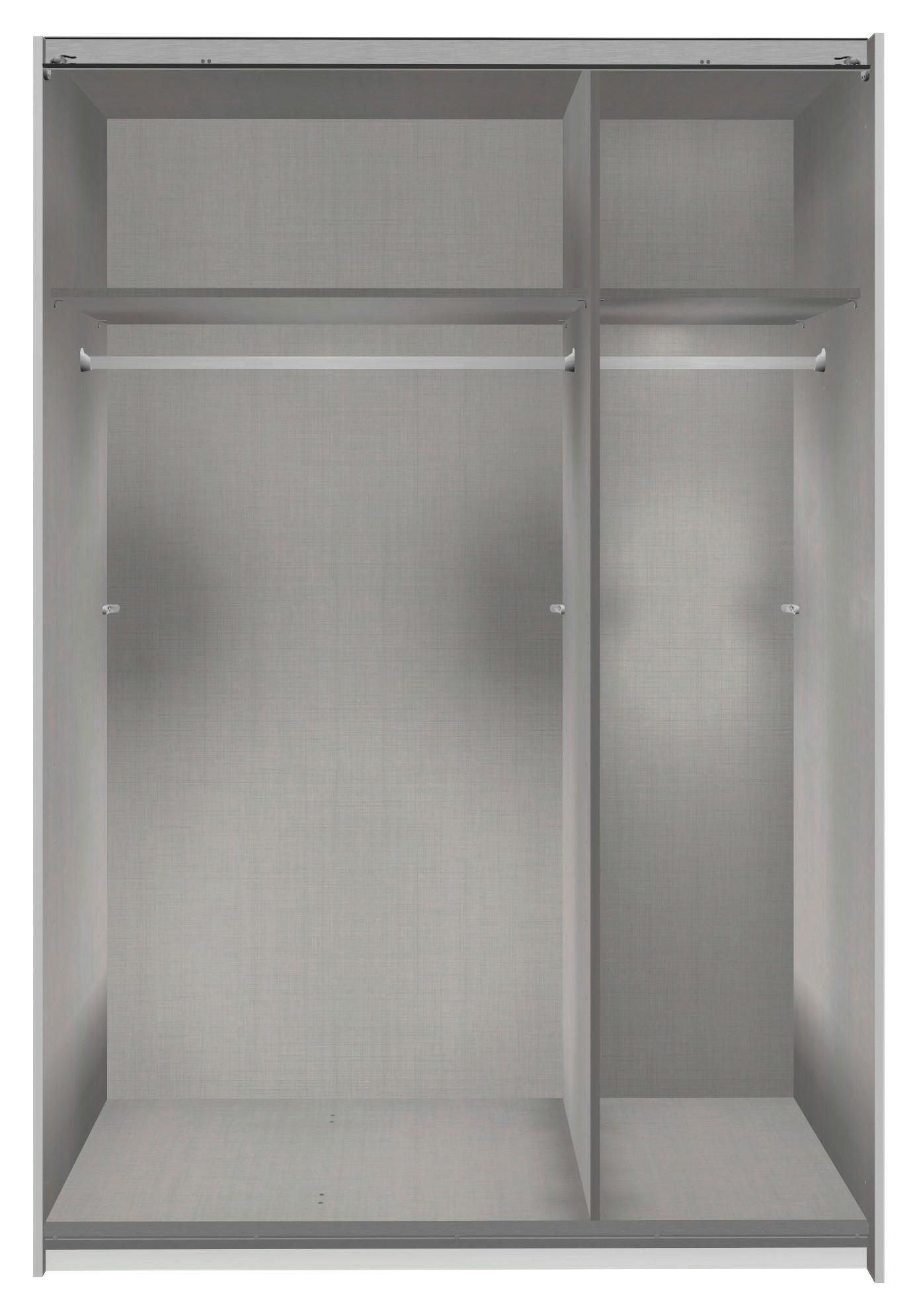 Schwebetürenschrank Ulm Beige/Greige - Greige/Beige, Glas/Holzwerkstoff (135/198/65cm) - Mömax