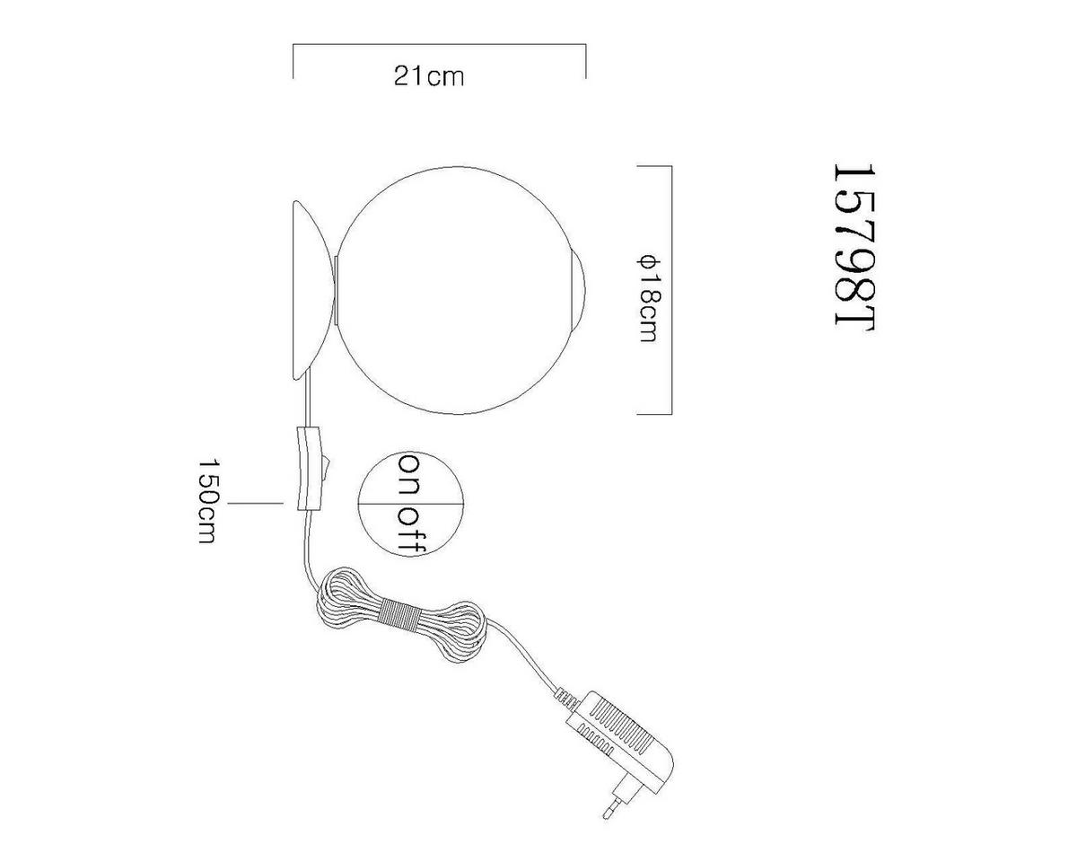 Led Stolna Svjetiljka Lacy - bijela/siva, Konvencionalno, staklo/metal (18/21cm) - Globo
