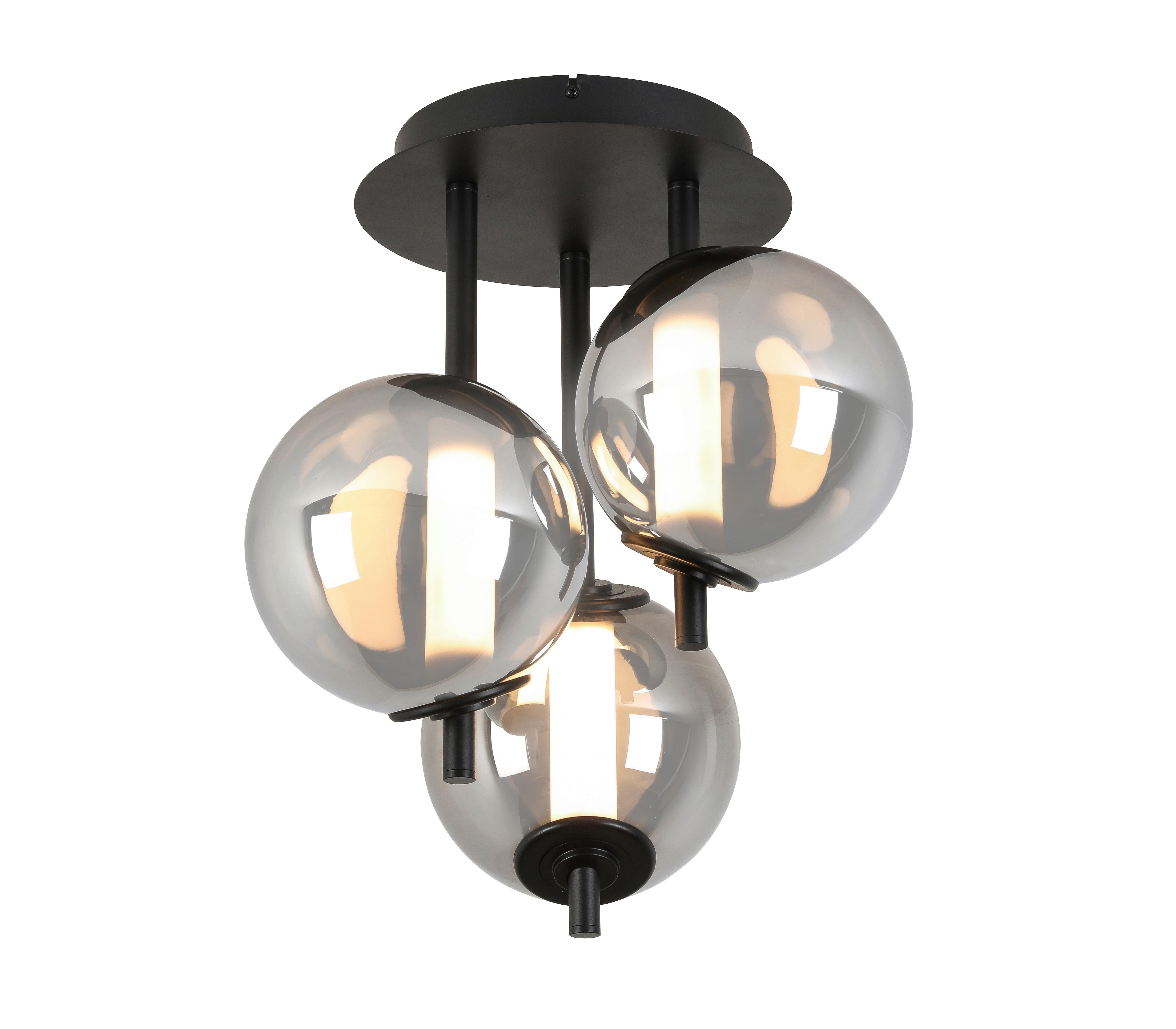 LAMPA SUFITOWA LED SECO - czarny/kolor chromowy, Design, tworzywo sztuczne/metal (45/49cm) - Dieter Knoll