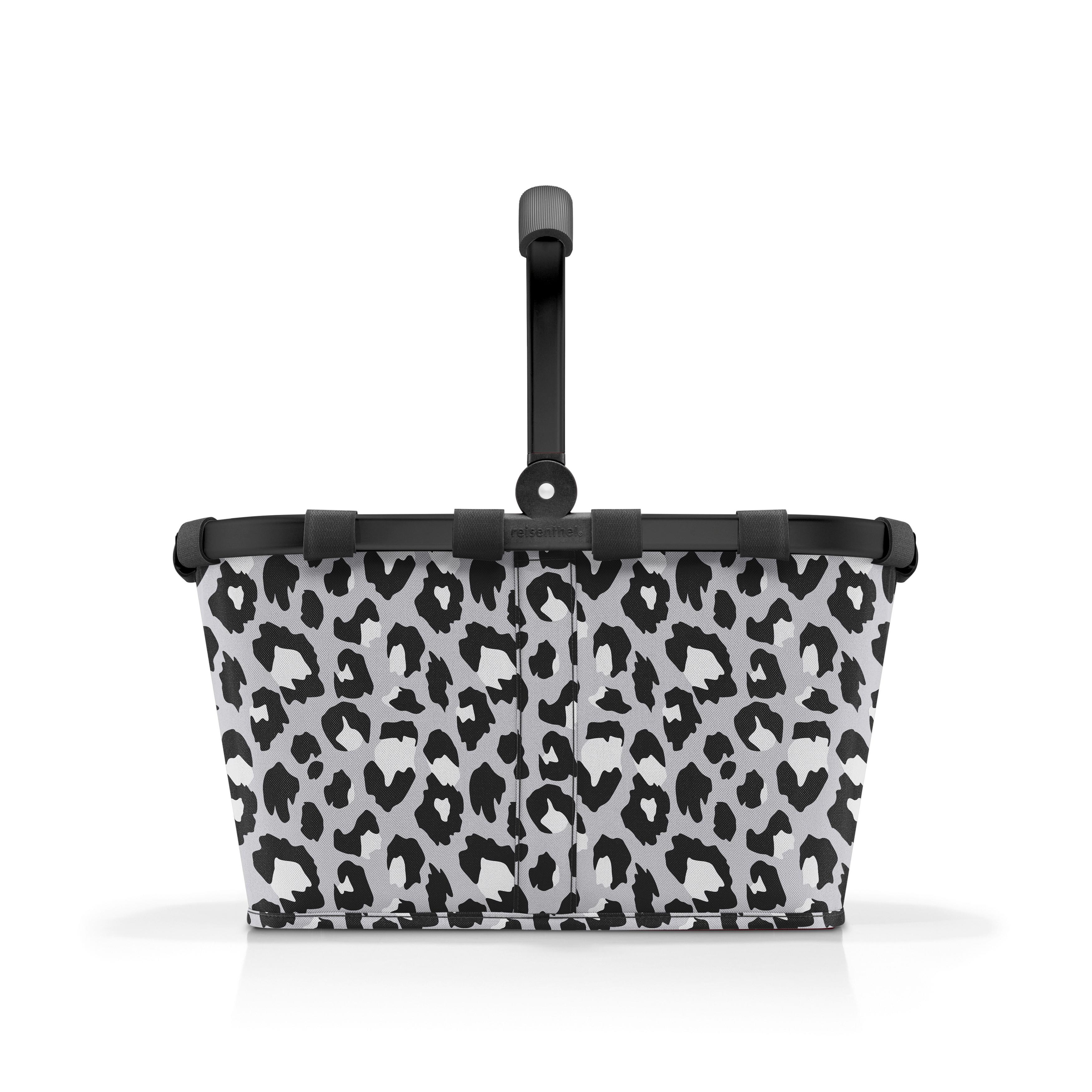 KOSZYK NA ZAKUPY CARRYBAG LEO NERO - różnokolorowy, Basics, tkanina (48/29/28cm) - Reisenthel