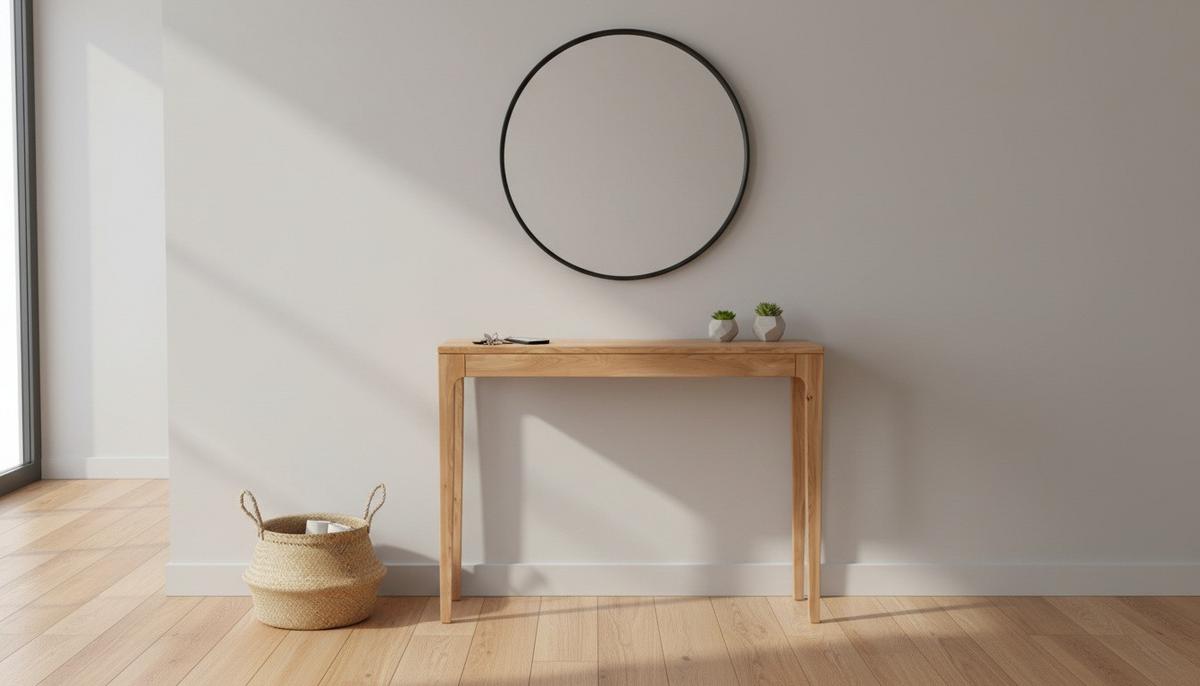 STÓŁ KONSOLA KONA - dąb dziki, Basics, drewno (100/30/80cm)