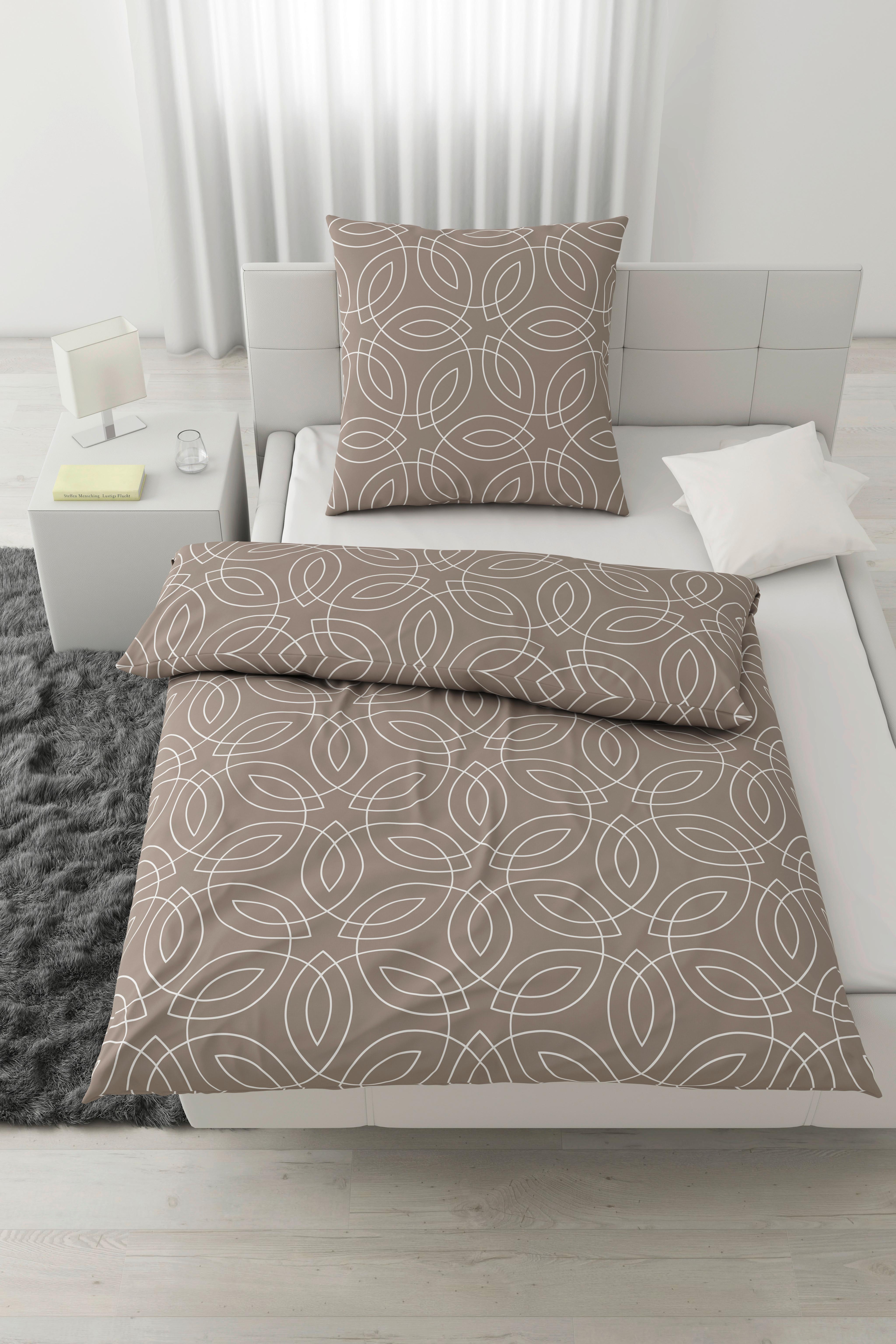 Bettwäsche Sevilla ca. 135x200cm - Beige/Petrol, MODERN, Textil - Modern Living