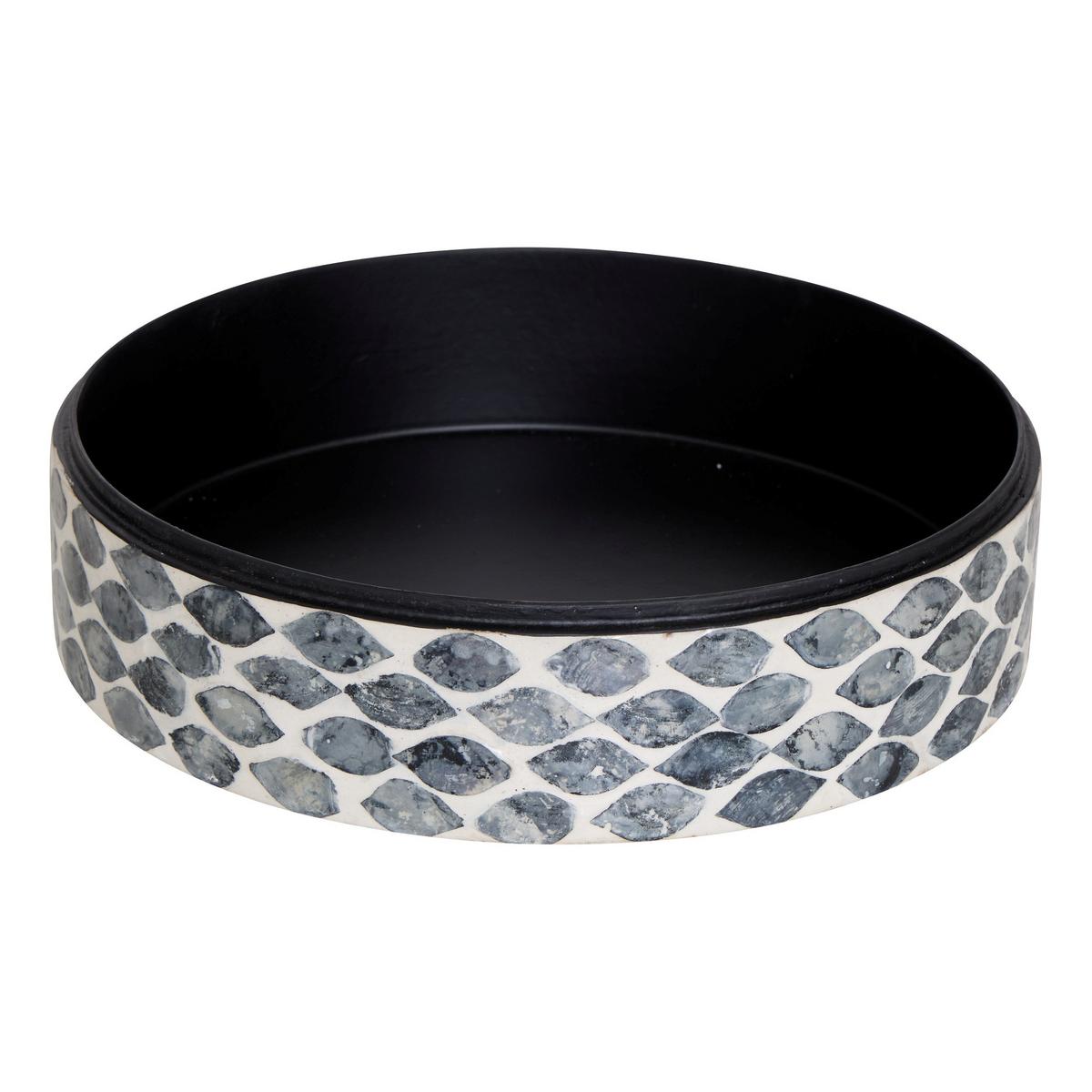 Cutie decorativă Sheila cca. 25x8 cm - crem/gri, Basics, materiale naturale/material pe bază de lemn (25,5/8cm)