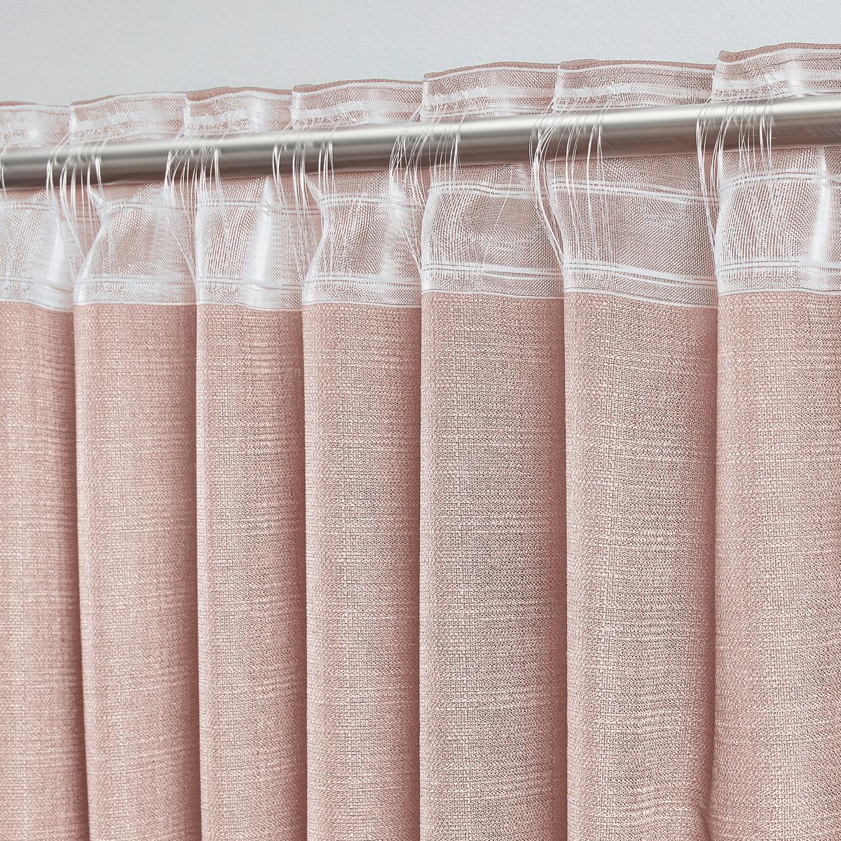 Fertigvorhang Leo in Rosa ca. 135x255cm - Rosa, Textil (135/255cm) - Premium Living