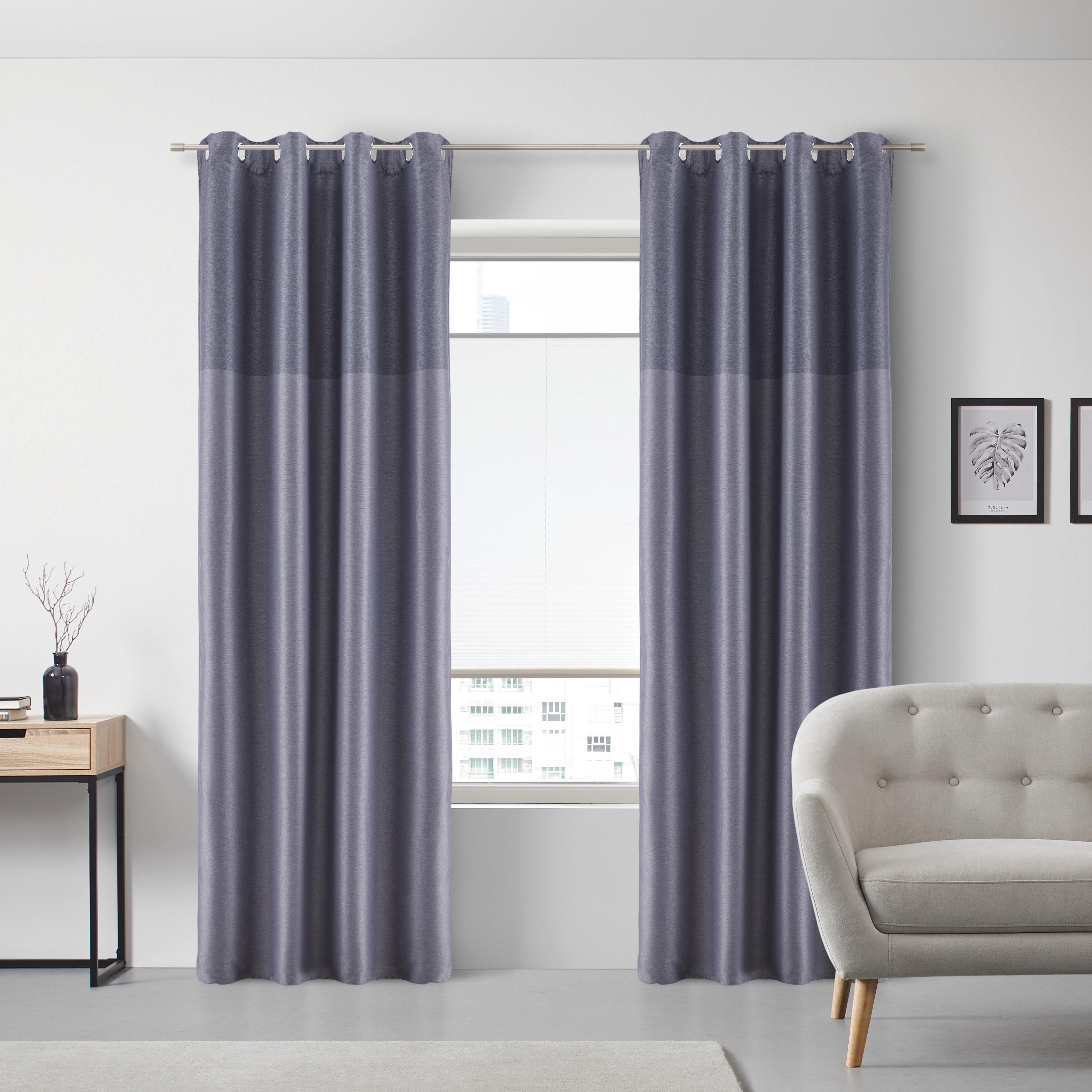 Ösenvorhang Lars in Grau ca. 140x245cm, 2 Stück - Grau, Modern, Textil (140/245cm) - Modern Living