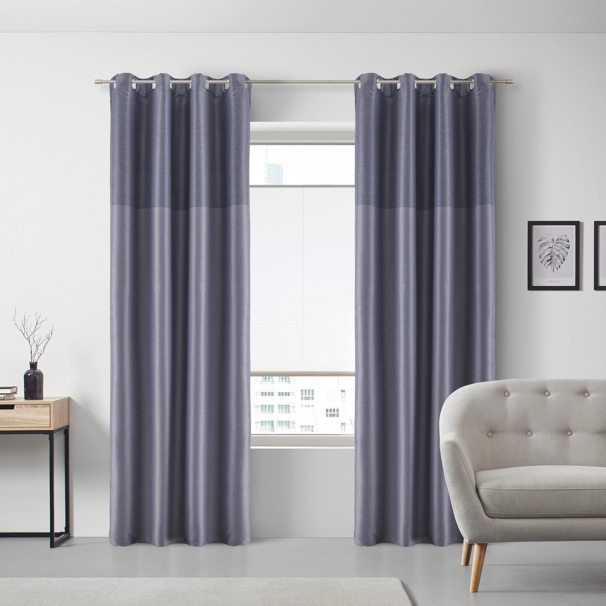 Ösenvorhang Lars in Grau ca. 140x245cm, 2 Stück - Grau, Modern, Textil (140/245cm) - Modern Living