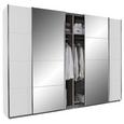 Schwebetürenschrank in Weiß mit Spiegel - KONVENTIONELL, Holzwerkstoff/Metall (361/211/62cm) - Premium Living Schwebetürenschrank in Weiß mit Spiegel - KONVENTIONELL, Holzwerkstoff/Metall (361/211/62cm) - Premium Living