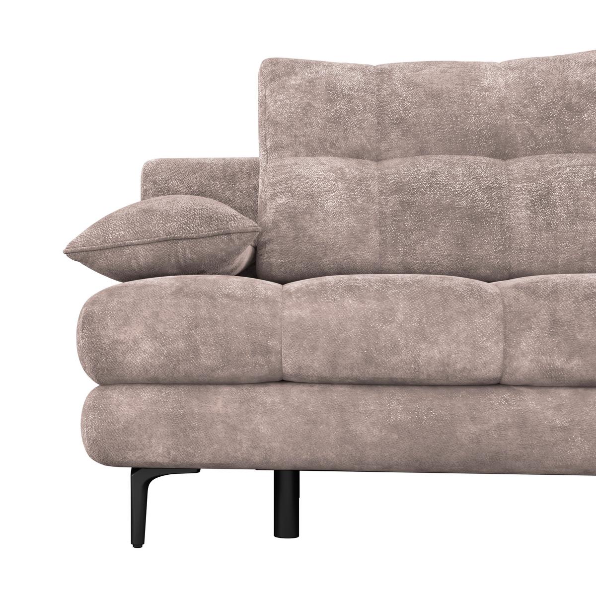 Trosjed Perla - ružičasta/crna, Konvencionalno, tekstil/metal (203/94/96cm)