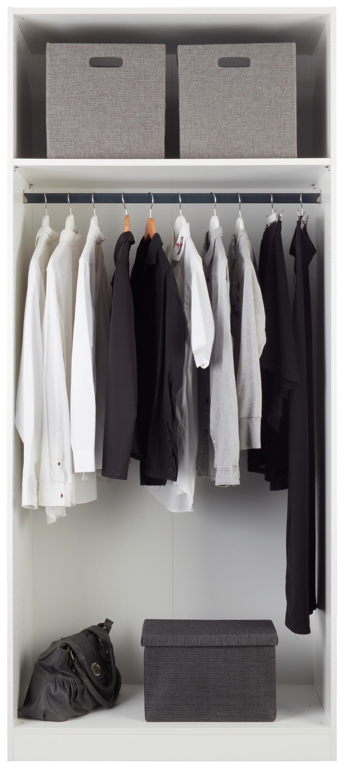 Kleiderschrankkorpus "UNIT" in Weiß - Weiß, MODERN, Holzwerkstoff (91,1/210/56,5cm) - Based