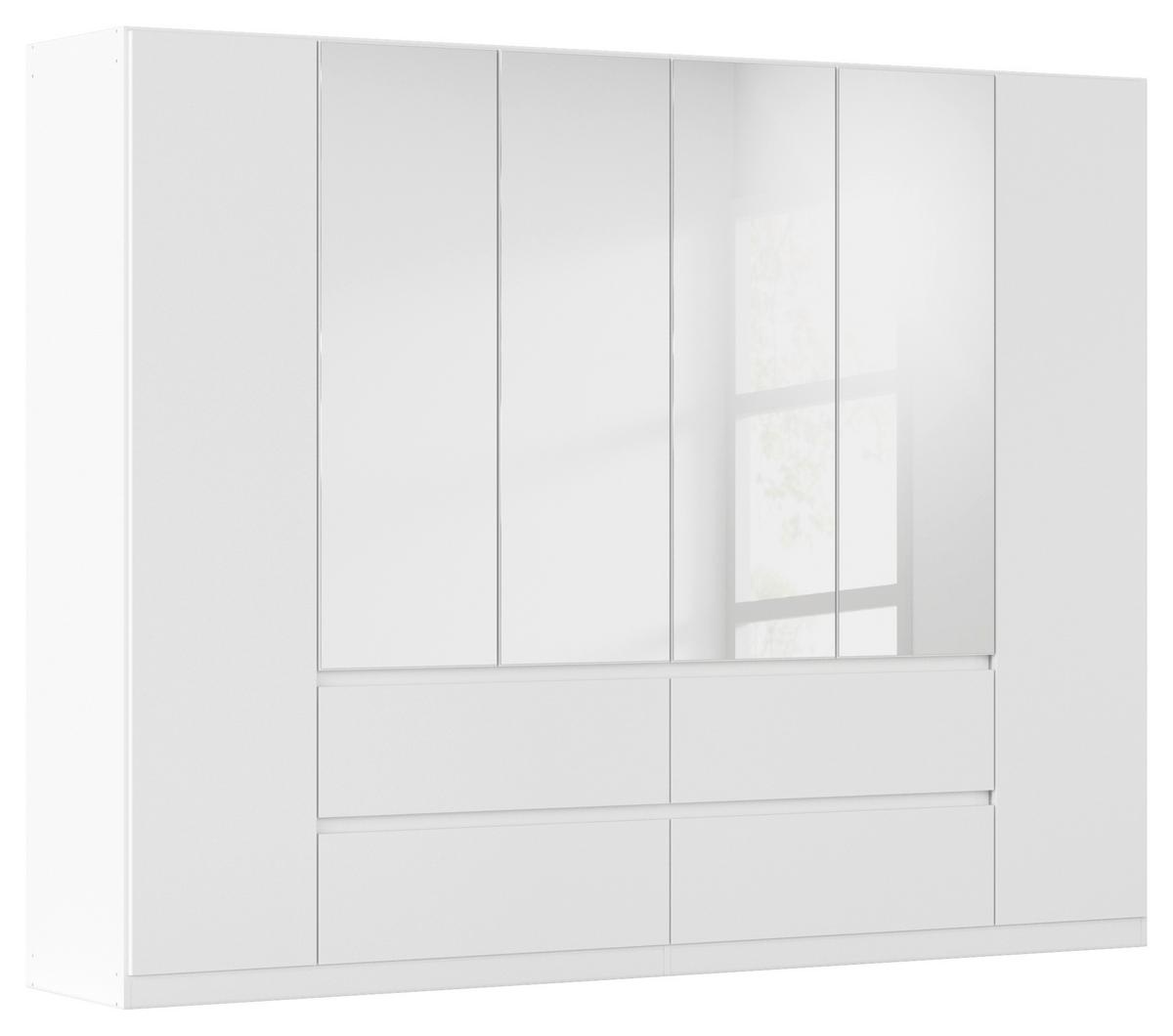 DULAP  USI ROTATIVE MAINZ - argintiu/alb, Basics, material pe bază de lemn (271/210/54cm) - Modern Living