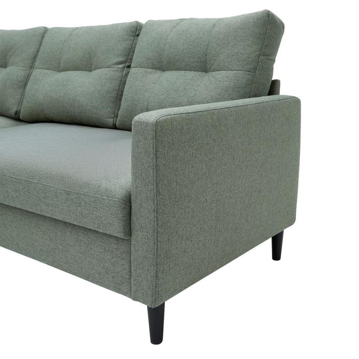 Sarokkanapé Bergen - mentazöld, Modern, faalapú anyag/textil (192/82/138cm) - Best Price