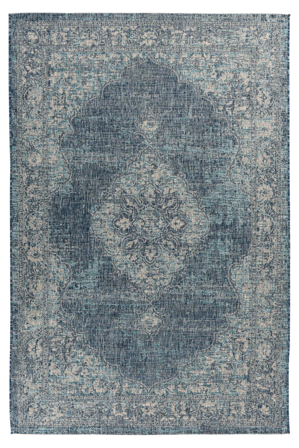 OUTDOORTEPPICH MY NORDIC - Blau/Grau, Design, Textil (80/150cm) - Novel