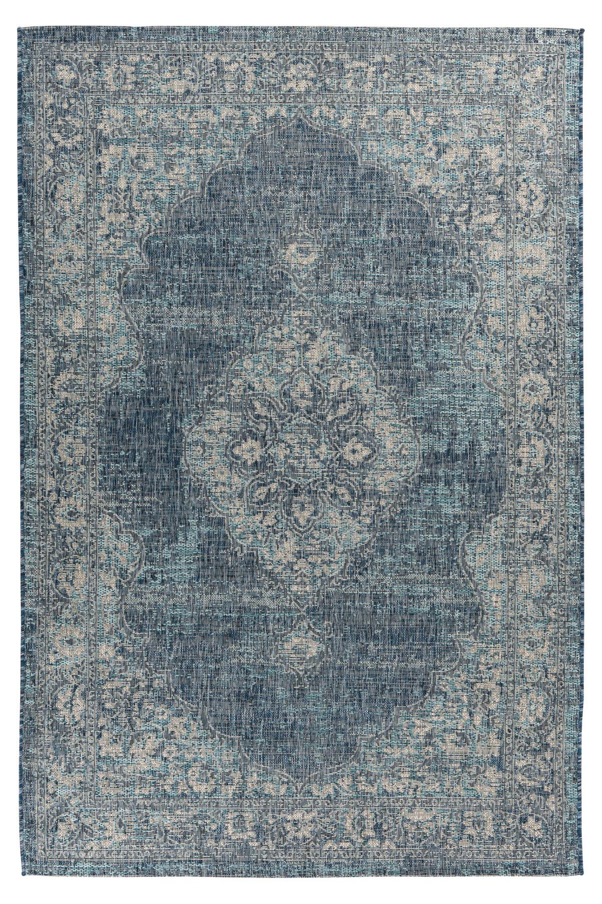OUTDOORTEPPICH MY NORDIC - Blau/Grau, Design, Textil (80/150cm) - Novel