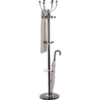 Kleiderständer Mecki aus Metall in Schwarz - Schwarz, KONVENTIONELL, Stein/Metall (38/176cm) - Mömax