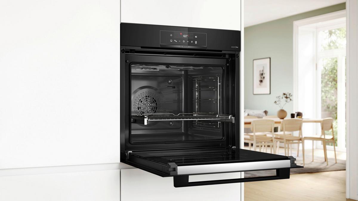 Einbaubackofen HBA4720B3 - Schwarz, MODERN, Glas/Metall (59,5/59,4/54,8cm) - Bosch