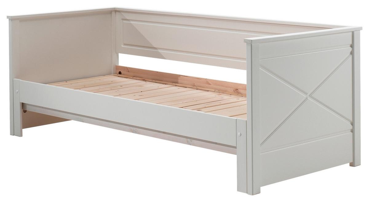 Ausziehbett "Pino", 90x200, weiß - Weiß, MODERN, Holz/Holzwerkstoff (90/200cm) - MID.YOU