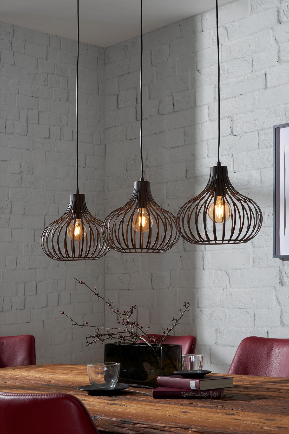 LAMPA WISZĄCA 333703116X MATEO - kolor rdzawy, Basics, metal (105/30/150cm) - Globo