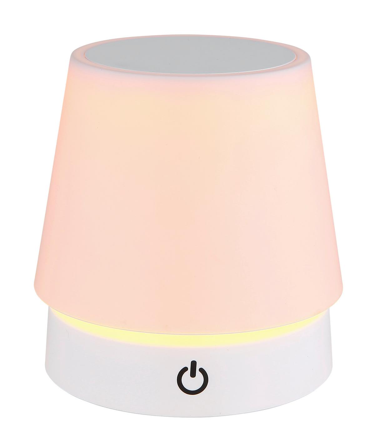 Namizna Led-svetilka Carlos, S Sijalko - barve kroma/bela, Konvencionalno, kovina/umetna masa (10,6/10,5-28cm) - Globo