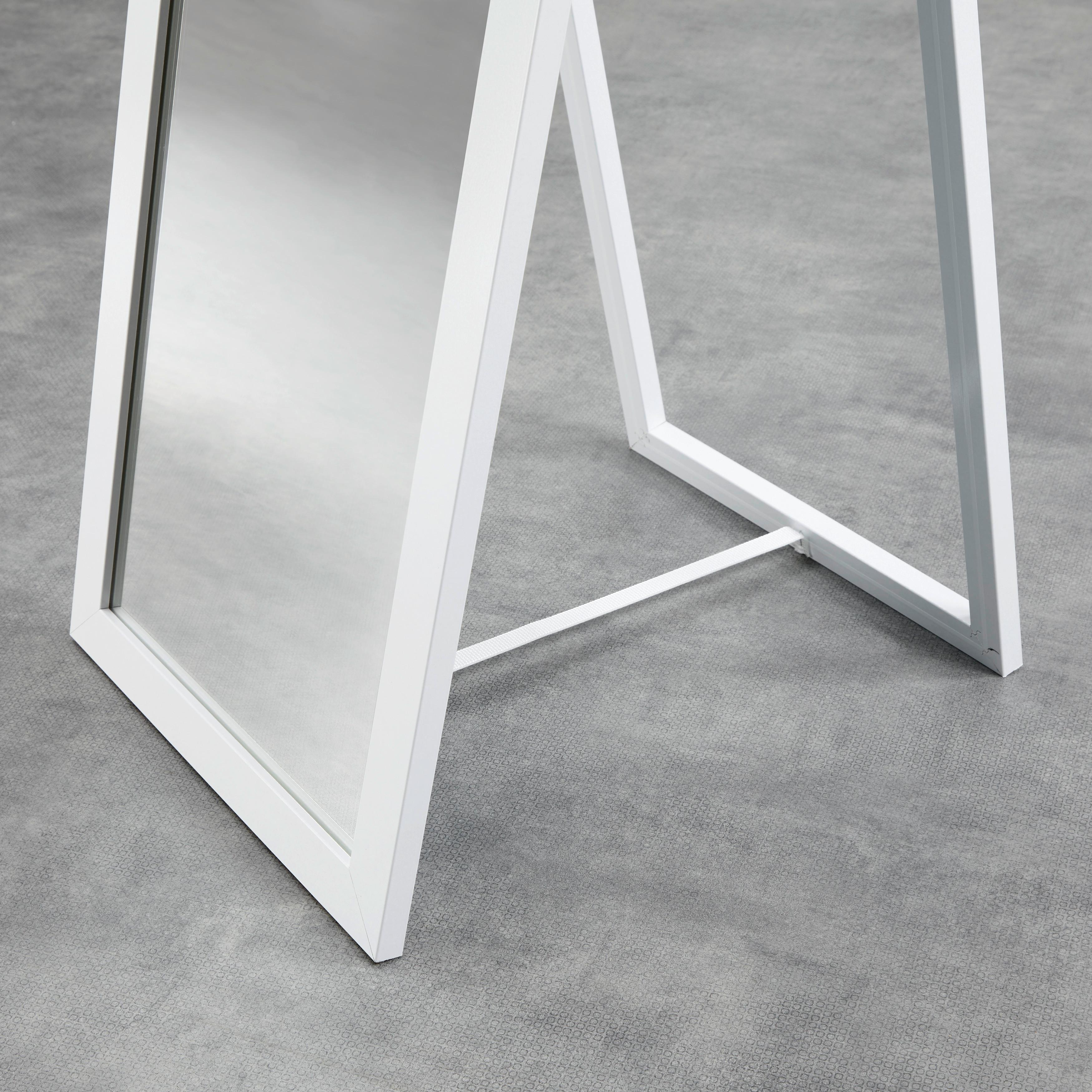 GOLVSPEGEL RIO WEIß -SB- - vit, Modern, trämaterial/glas (36/156/44cm) - Mömax