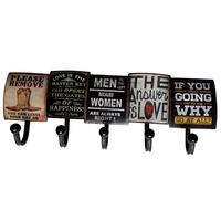 Hakenleiste Braun/Schwarz - Weiss/Schwarz, Lifestyle, Metall (57/20/7cm) - Mömax