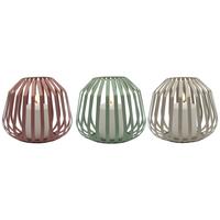 Lumânare LED în suport Silvie - maro/roz aprins, Modern, plastic/metal (20/17cm) - Mömax