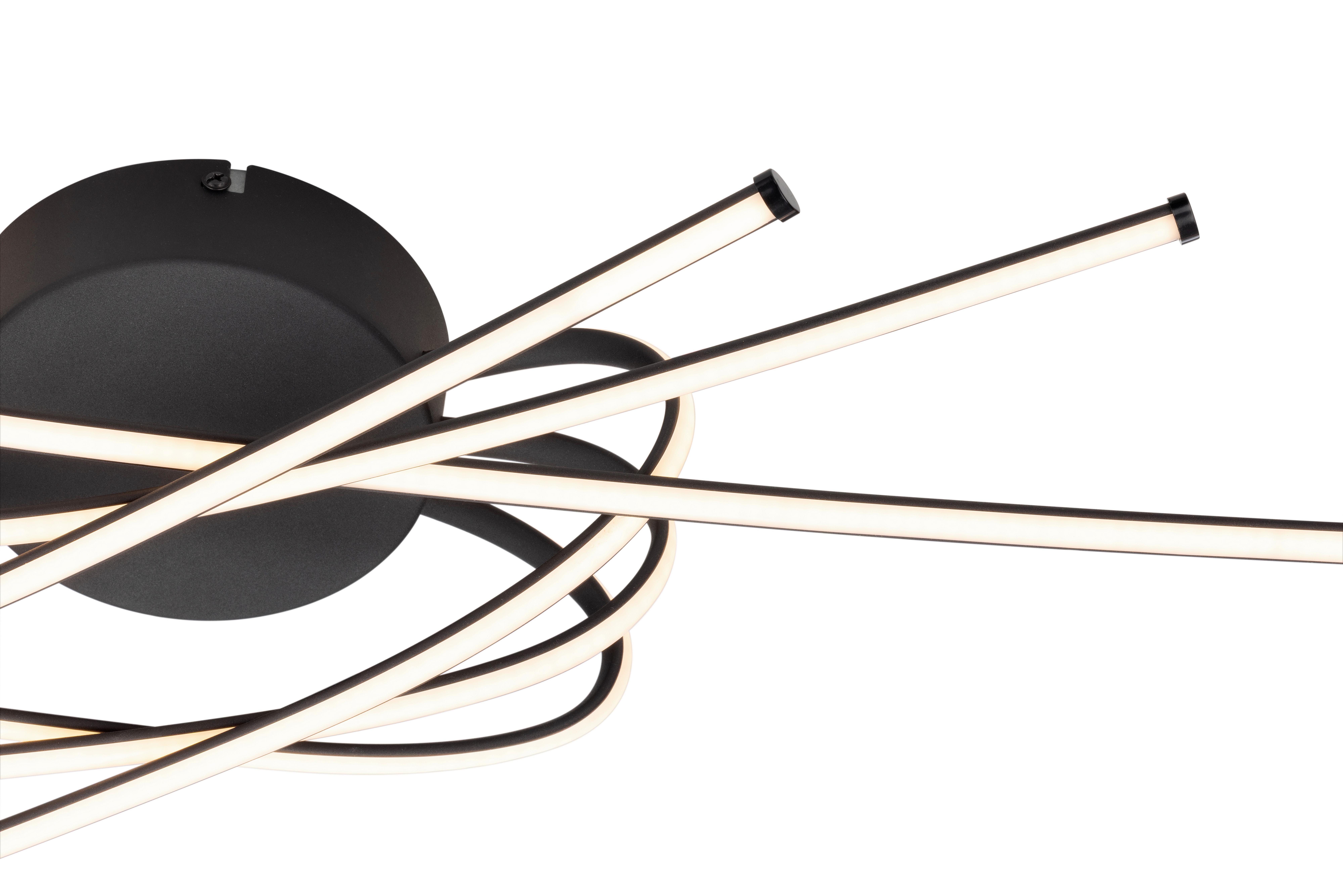 LED-TAKLAMPA STRAL - svart, Modern, metall/plast (65,5/31/14cm)