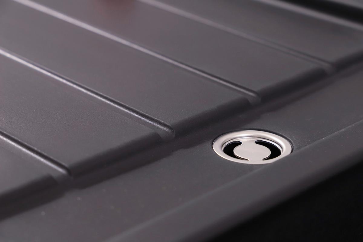 Pomivalno Korito Atlanta, 86x43cm - črna, Basics, kamen (86/20,5/43,5cm) - Respekta