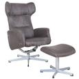 Relaxsessel in Braun/Silberfarben - Silberfarben/Braun, MODERN, Kunststoff/Textil (71/97-106/75-106cm) - MÖMAX modern living