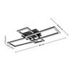 LED-Deckenleuchte Ferm in Schwarz max. 24 Watt - svart, Modern, plast (65/34,8/7,3cm) - Premium Living
