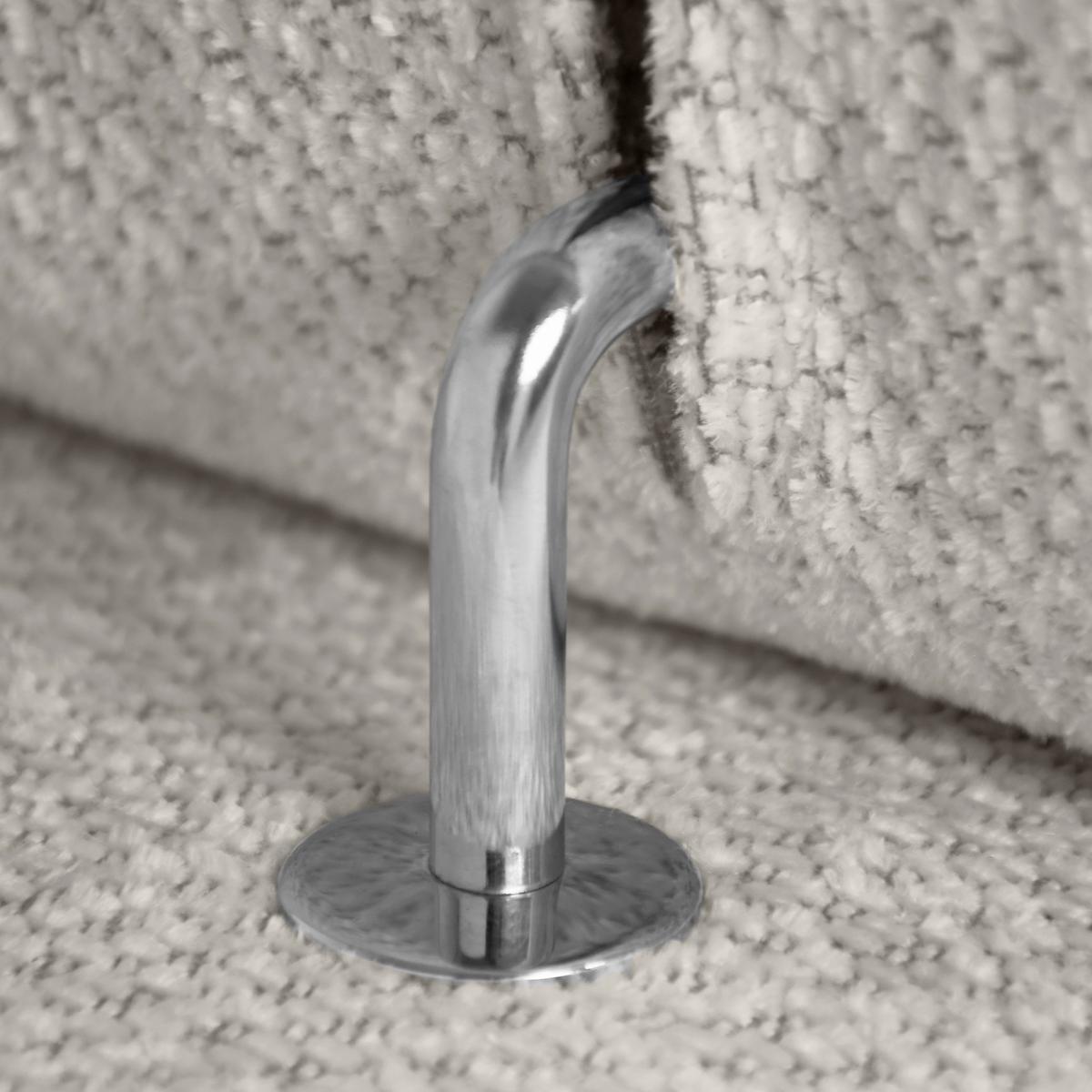 Kutna Garnitura Volf - svijetlo siva/crna, Trend, tekstil/metal (203/261cm) - Modern Living