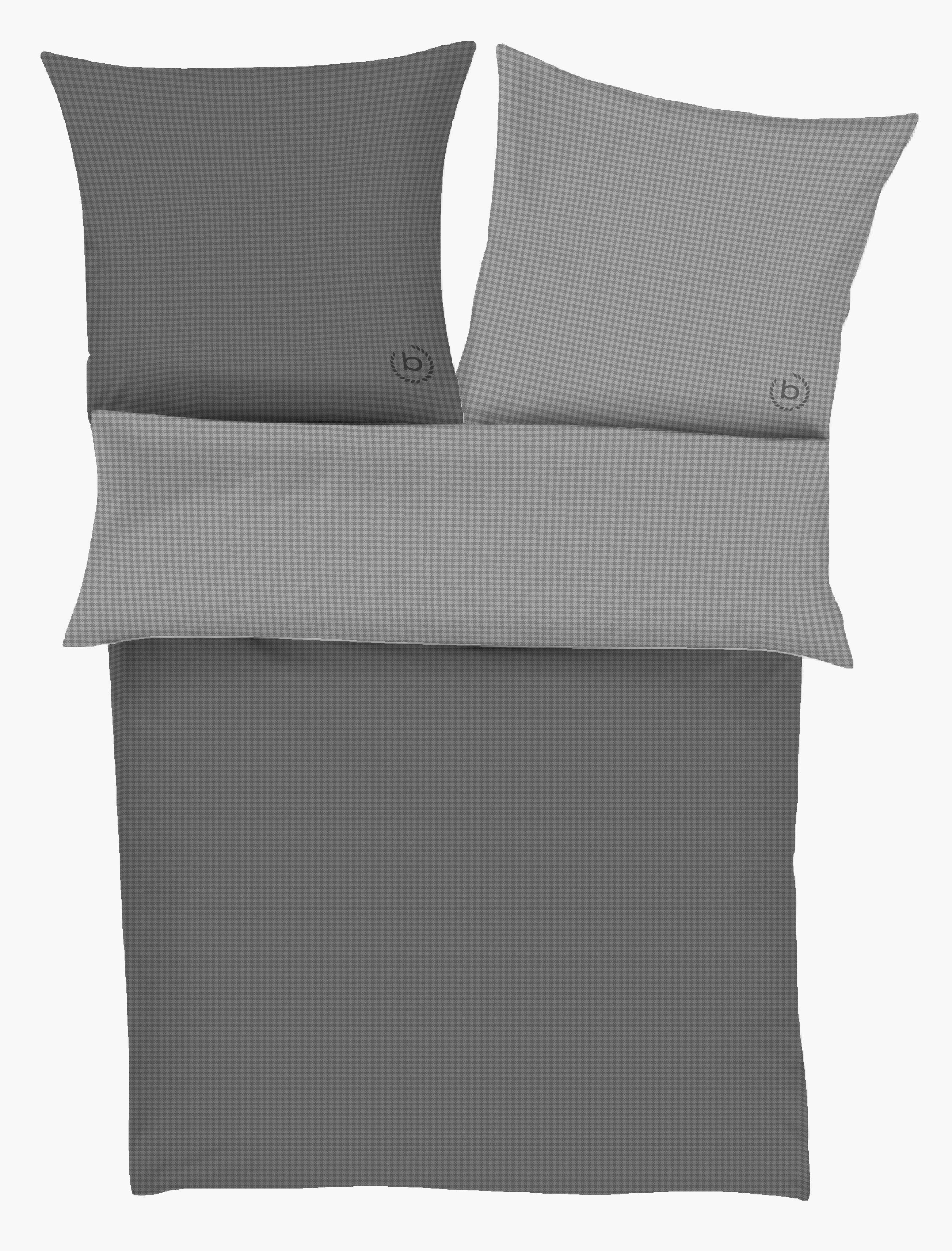 Bettwäsche Bugatti Satin ca. 135x200cm - Anthrazit/Grau, KONVENTIONELL, Textil (135/200cm) - Bugatti