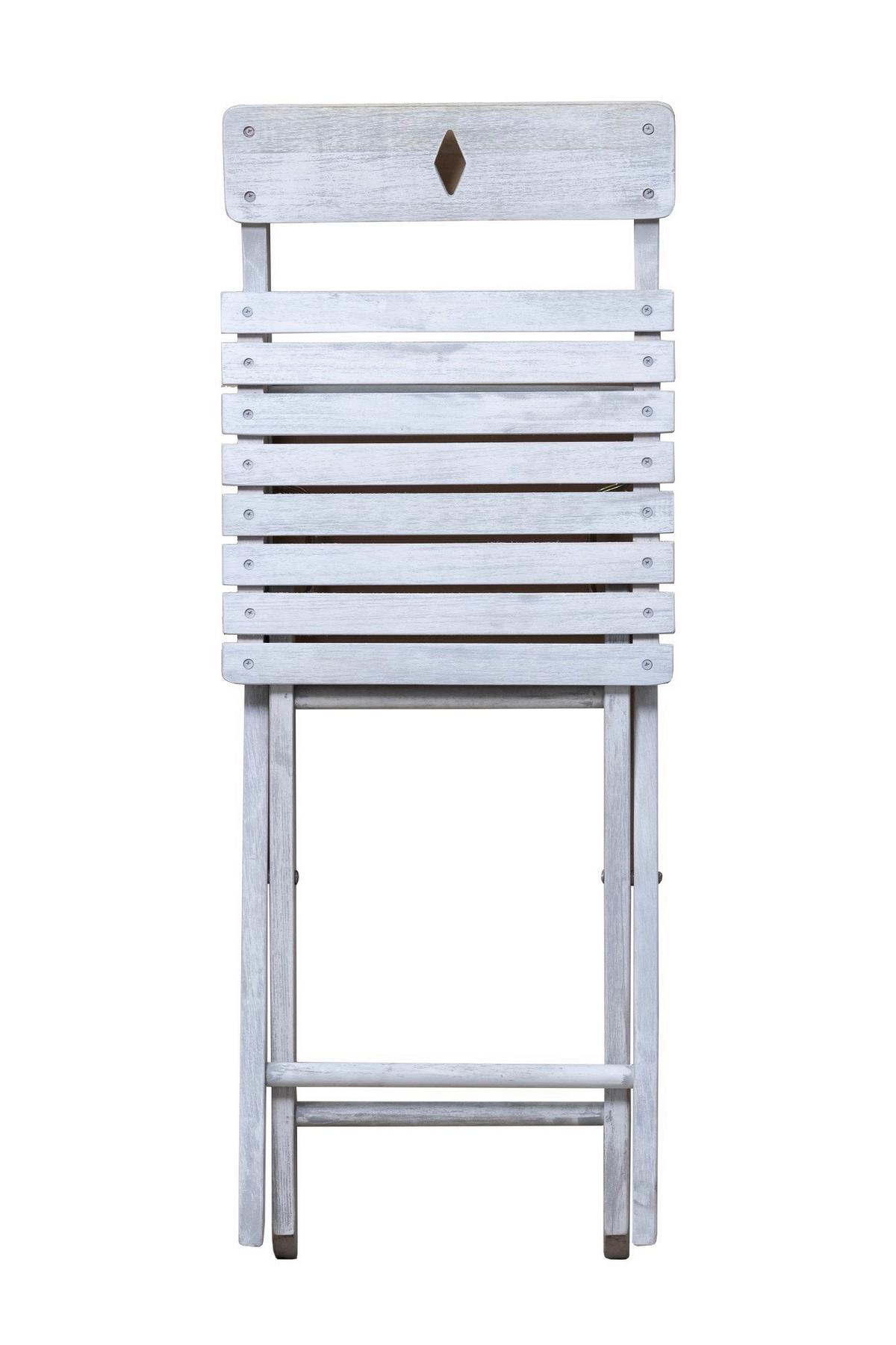 Balkonset 3-tlg. Naturfarben Akazienholz - Grau, Natur, Holz - Gardenson