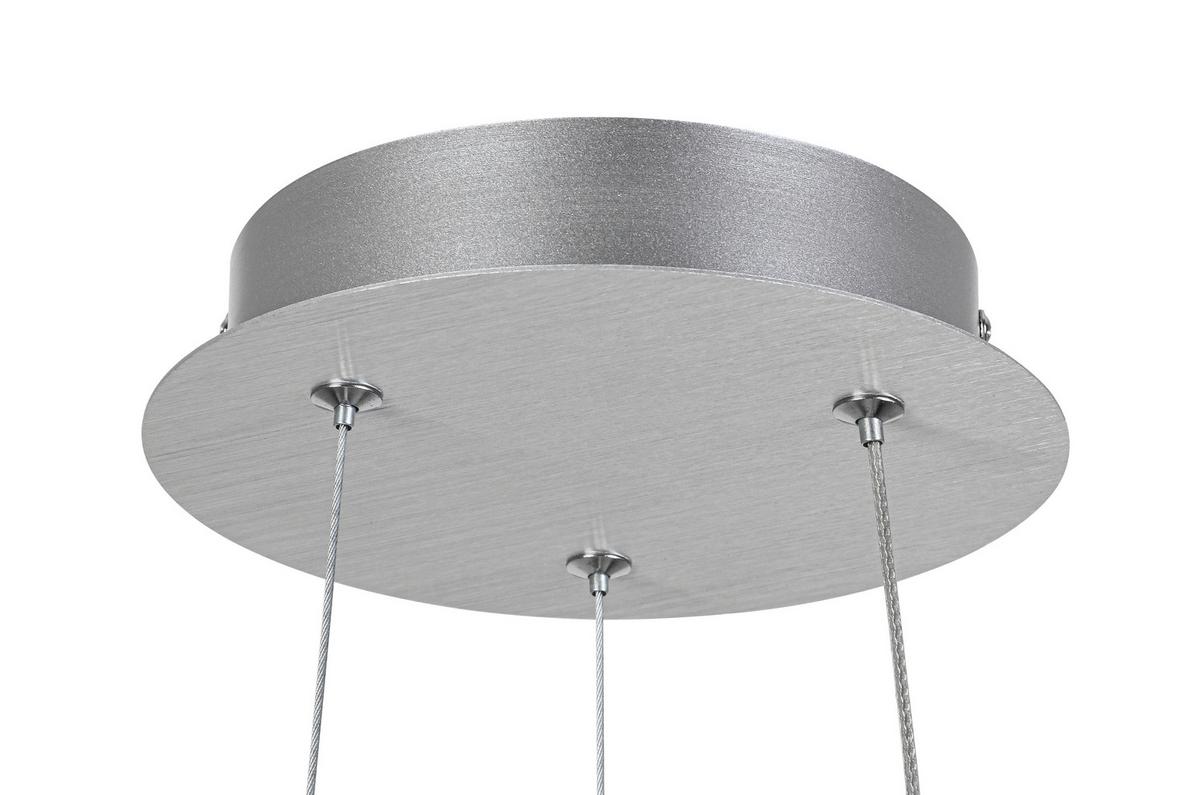 LED-Hängeleuchte Silvi Alufarben max. 40 Watt - Alufarben, MODERN, Kunststoff/Metall (50/120cm) - Mömax