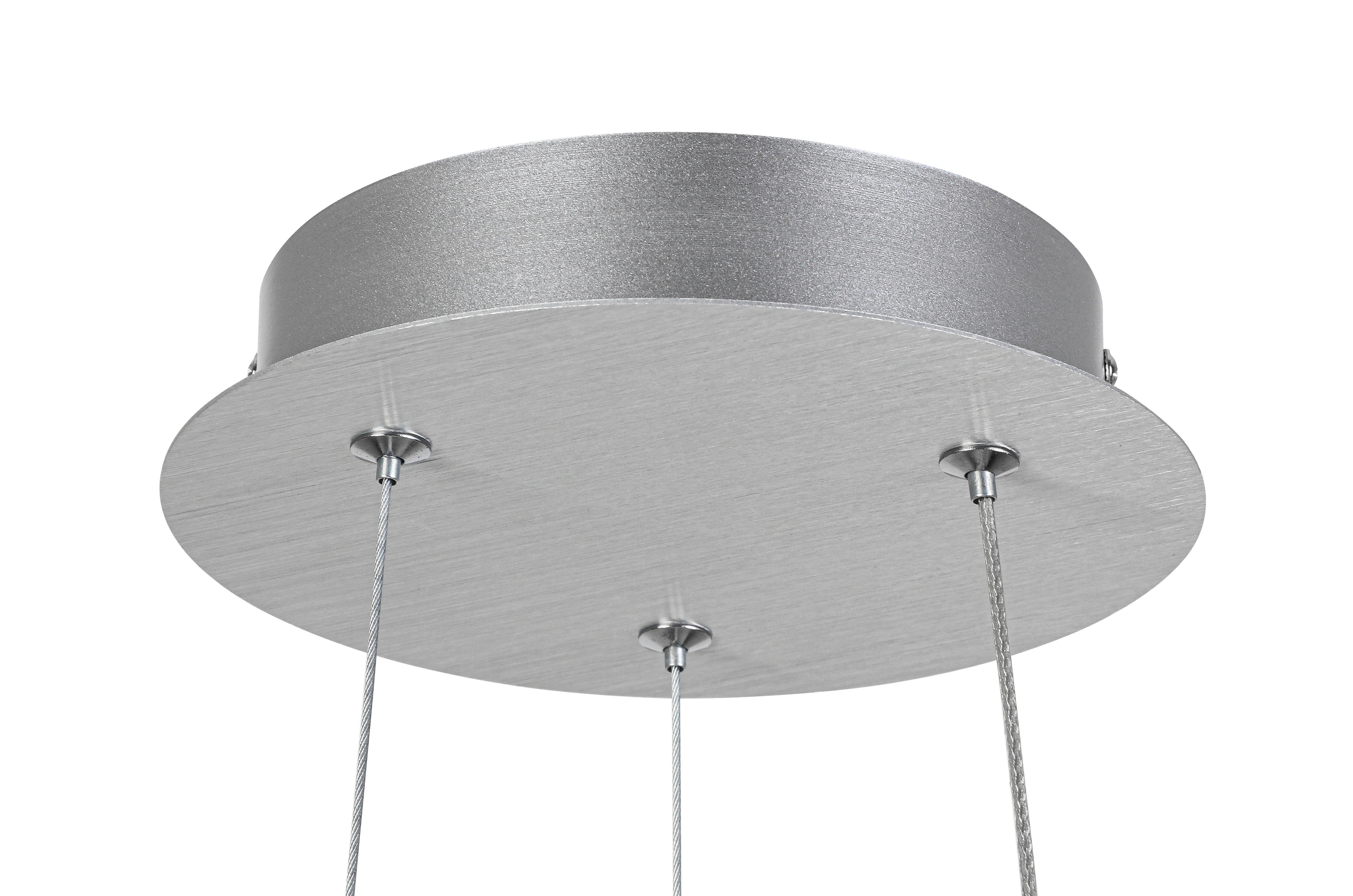 LED-HÄNGLAMPA SILVI - silver, Modern, metall/plast (50/50/120cm) - Mömax