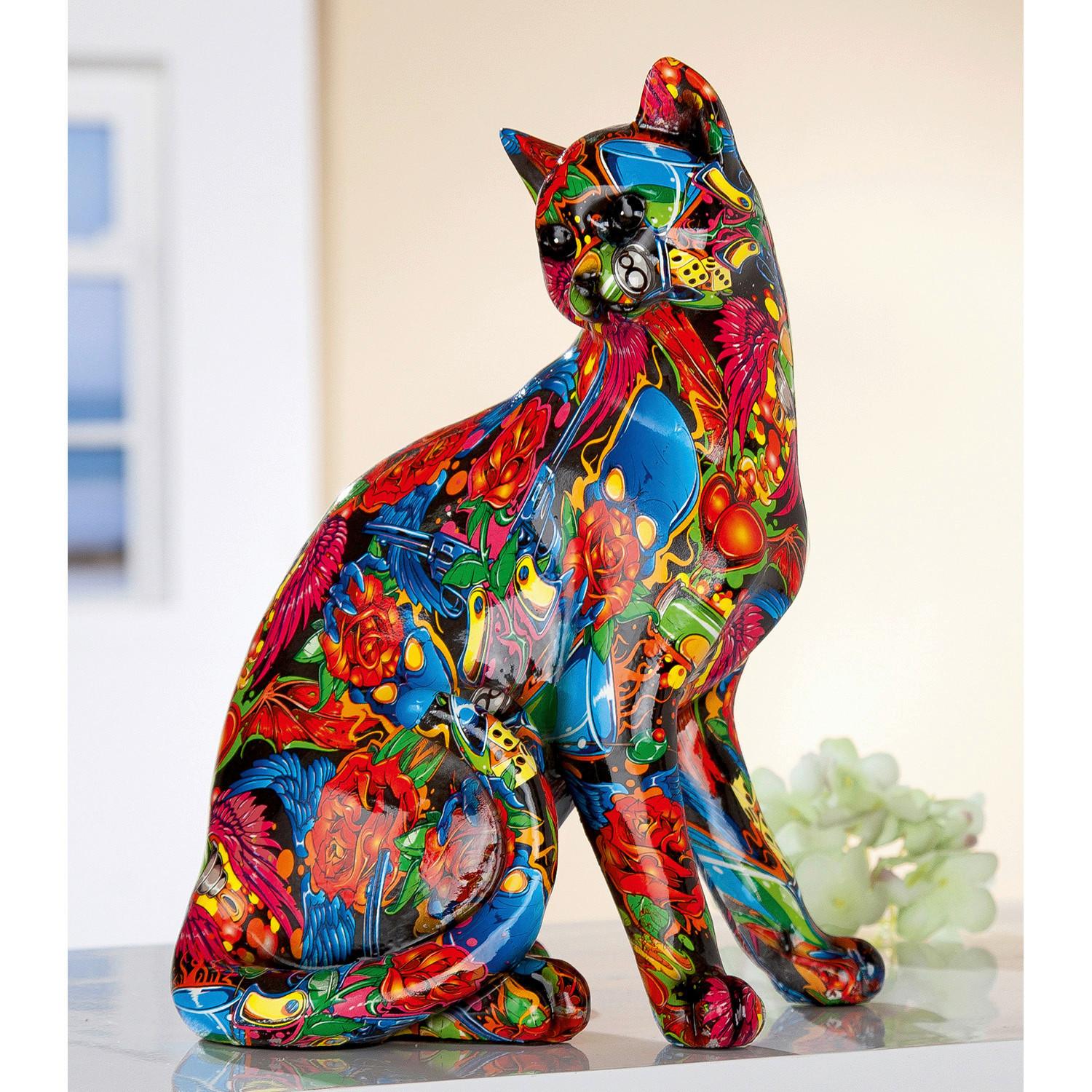Dekokatze Street Art Multicolor - Multicolor, Basics, Kunststoff (23/29/16cm)