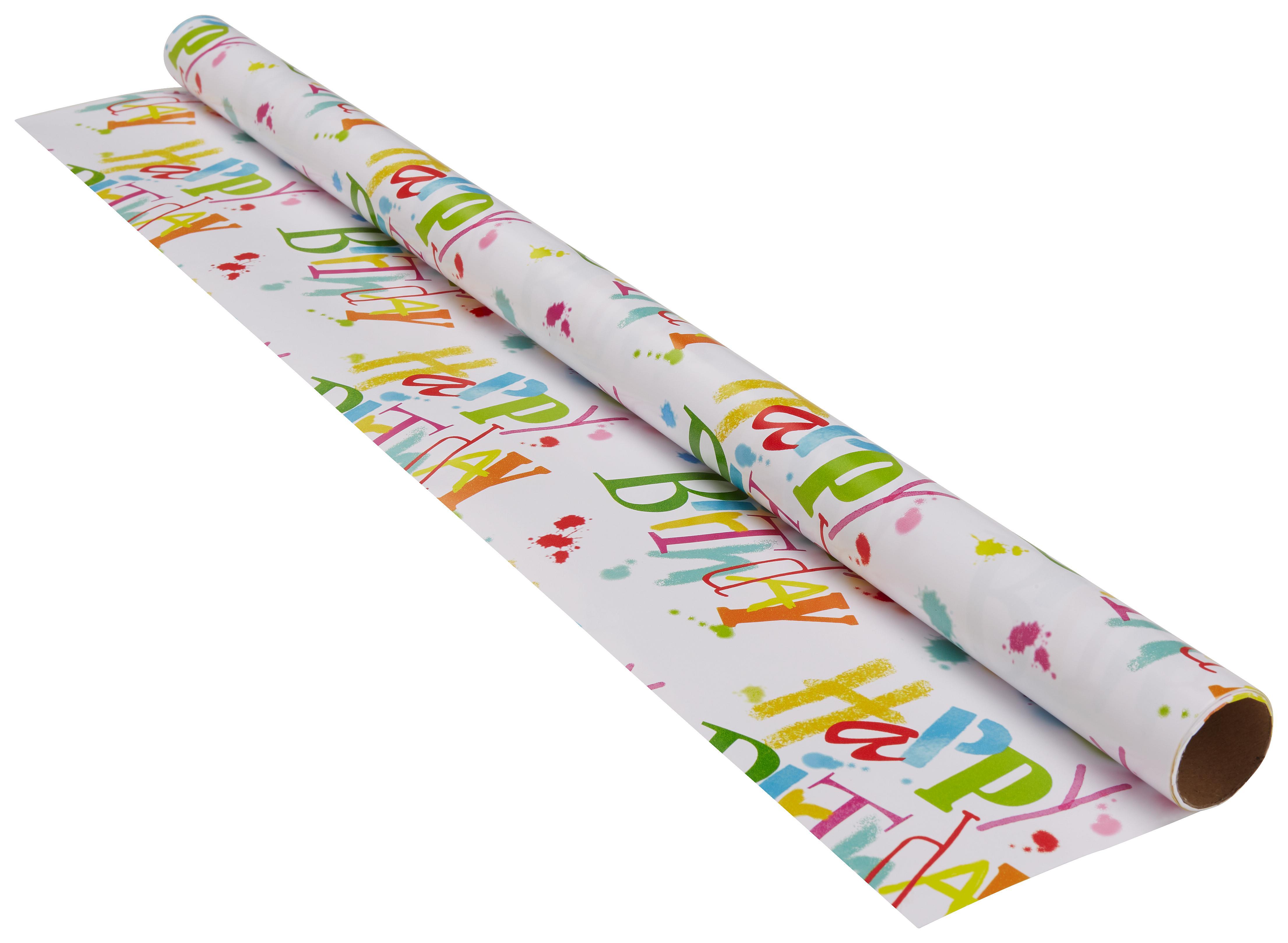 Geschenkpapier Marie Multicolor/Weiß - Multicolor/Weiß, Papier (70/200cm)