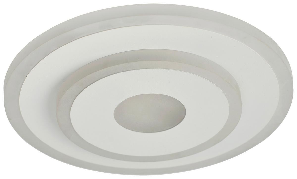Stropna Led-svetilka Bizulo - bela/opal, Moderno, kovina/umetna masa (20/4,5cm) - Mömax