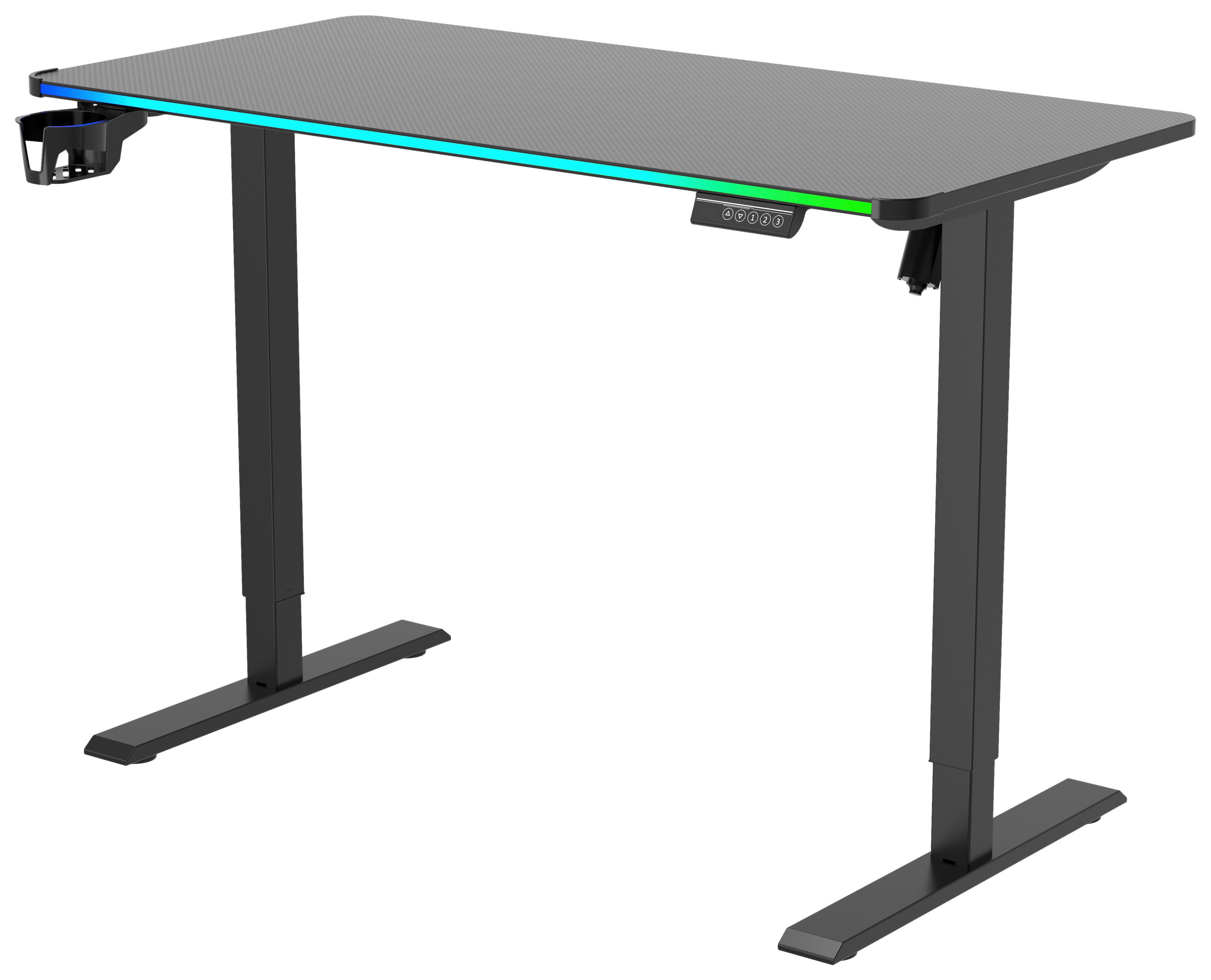 GAMINGBORD JACK - svart, Modern, metall/trämaterial (120/70-115/60cm) - Mömax