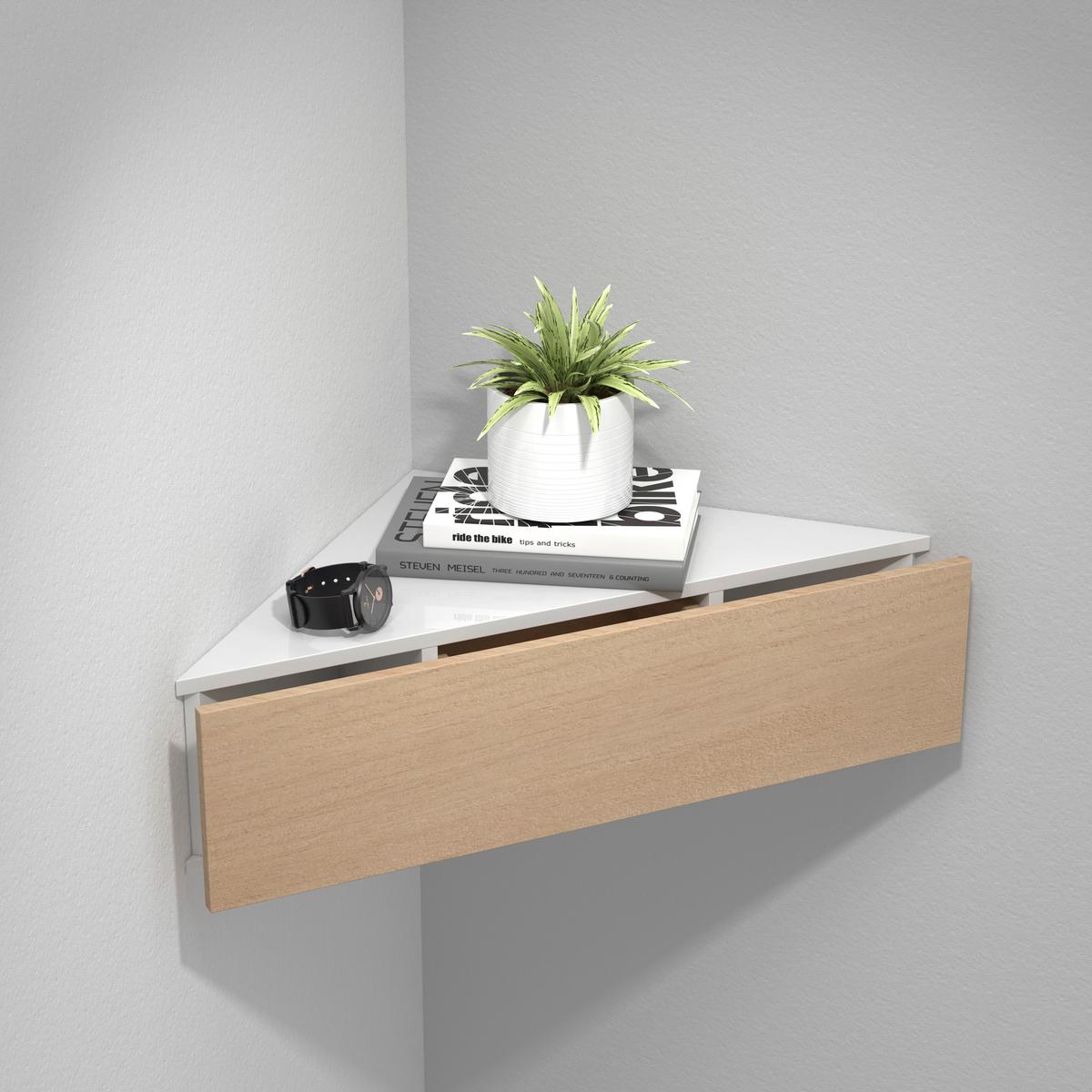 NACHTTISCH USAL S - Honigeiche/Weiss, Modern, Holzwerkstoff (60/15/42,4cm) - MID.YOU