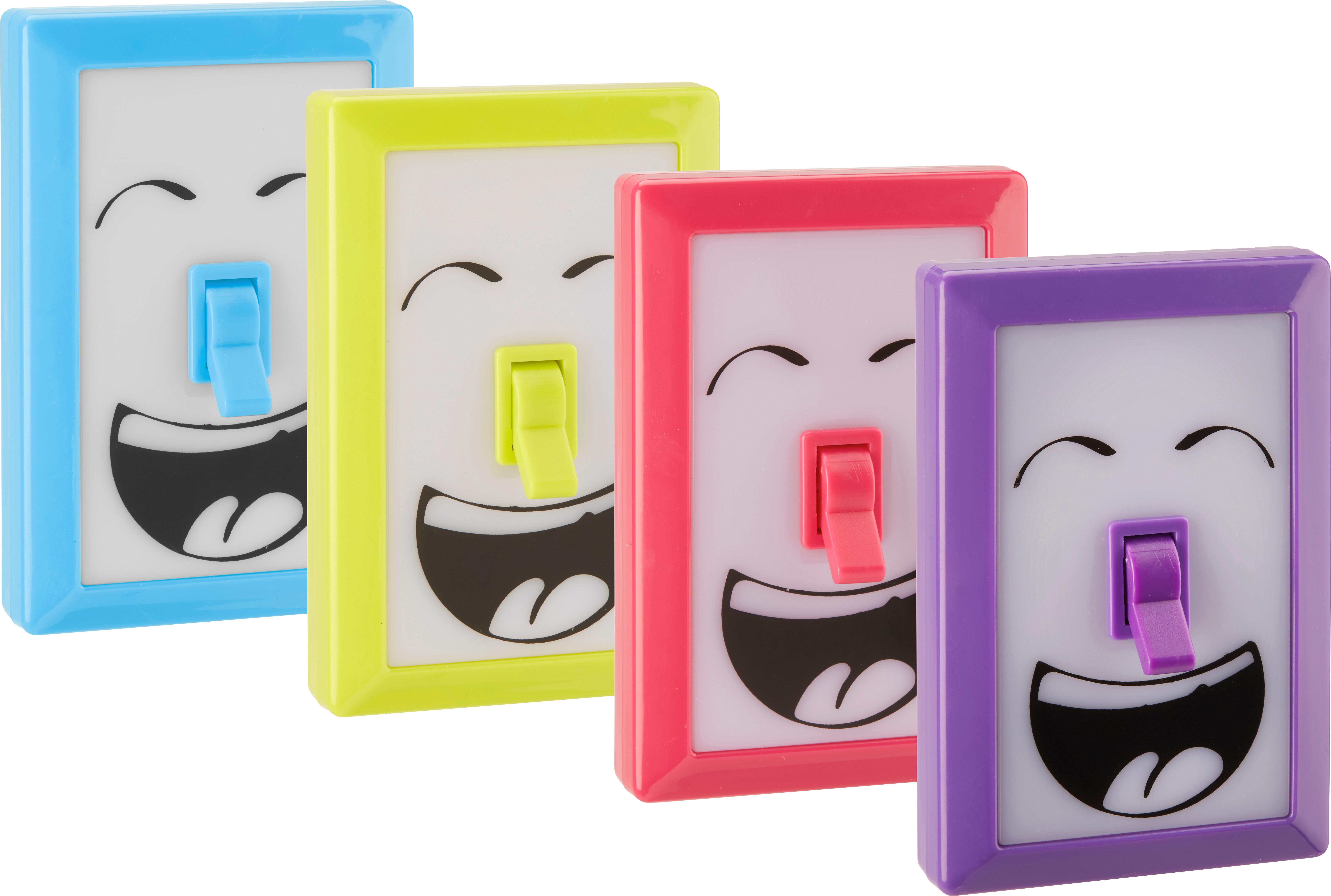 Led-dekoleuchte Smily In Diversen Farben - Blau/Lila, Kunststoff (7,5/11,5/2,5cm)