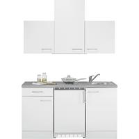 Küchenblock inkl. 2 E-Geräte Neo in Weiß - Weiß, MODERN, Holzwerkstoff (150cm) - FlexWell