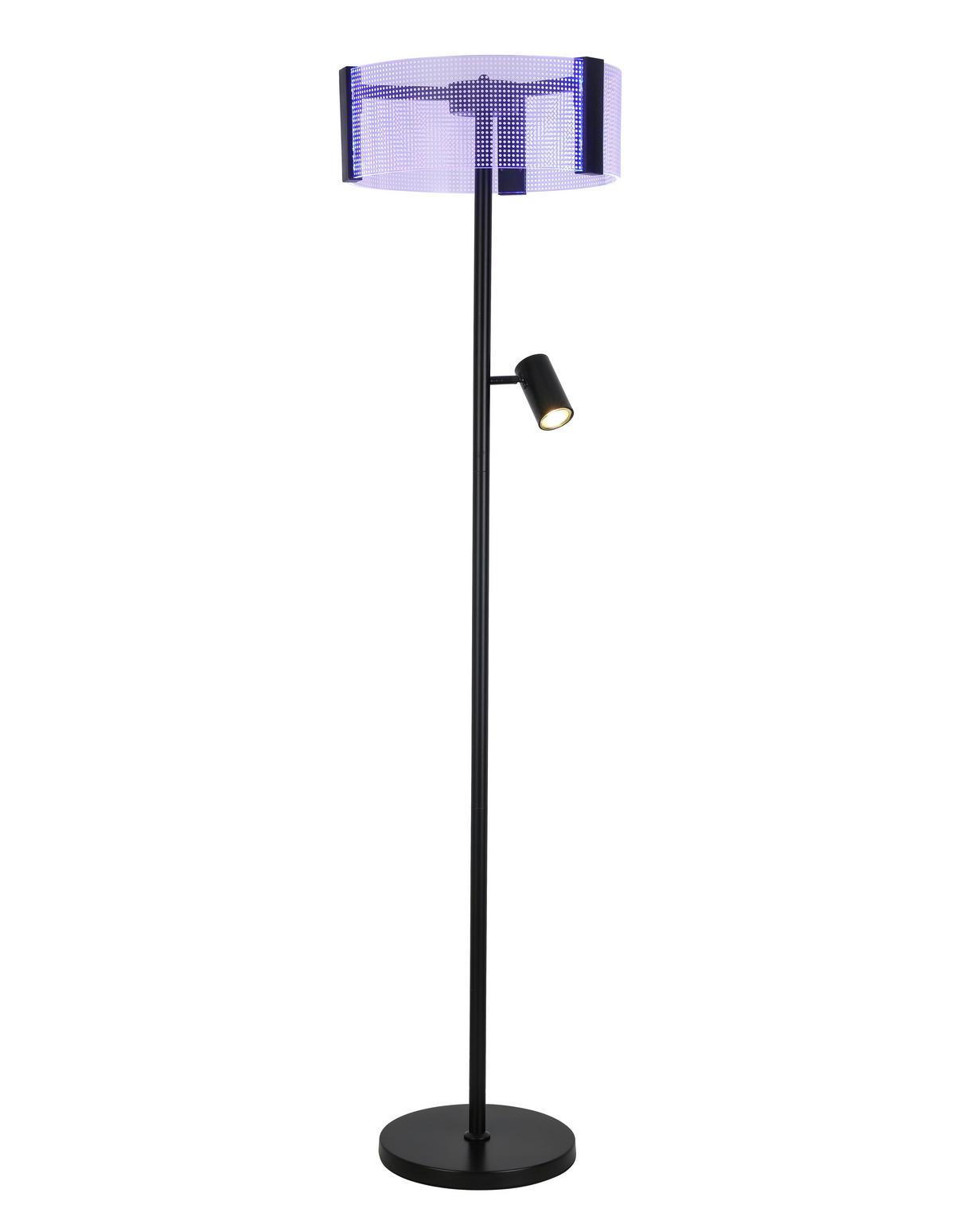 LAMPA STOJĄCA LED MARGE - czarny/biały, Modern, tworzywo sztuczne/metal (40/159cm) - Bessagi Home